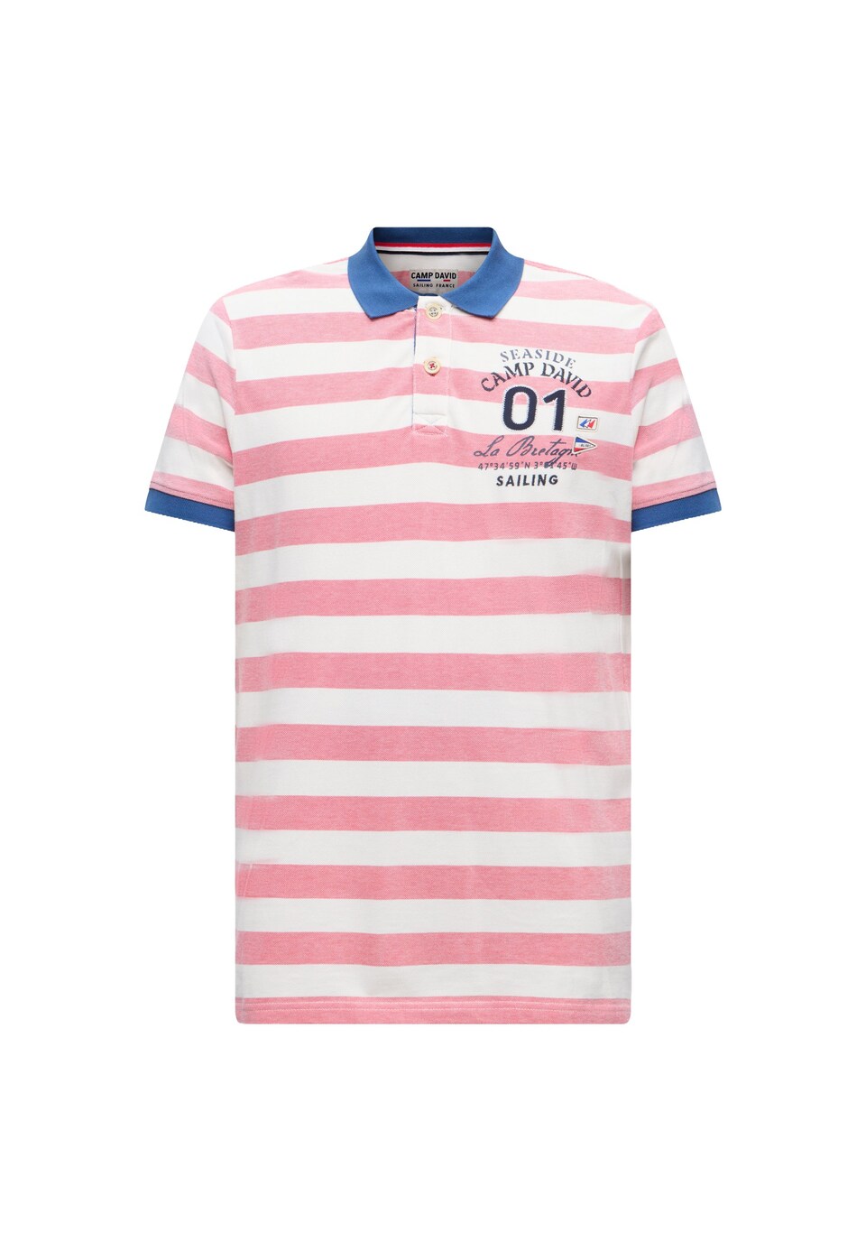T-shirt blå / pastellröd