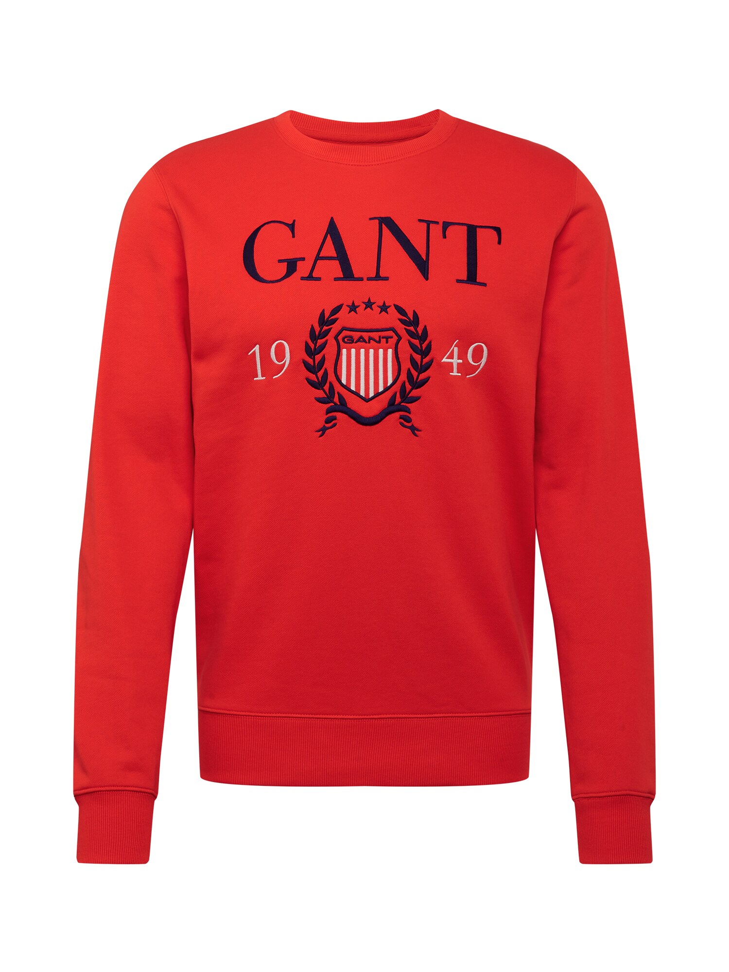 GANT Megztinis be užsegimo '1949'  ugnies raudona / tamsiai mėlyna / balta