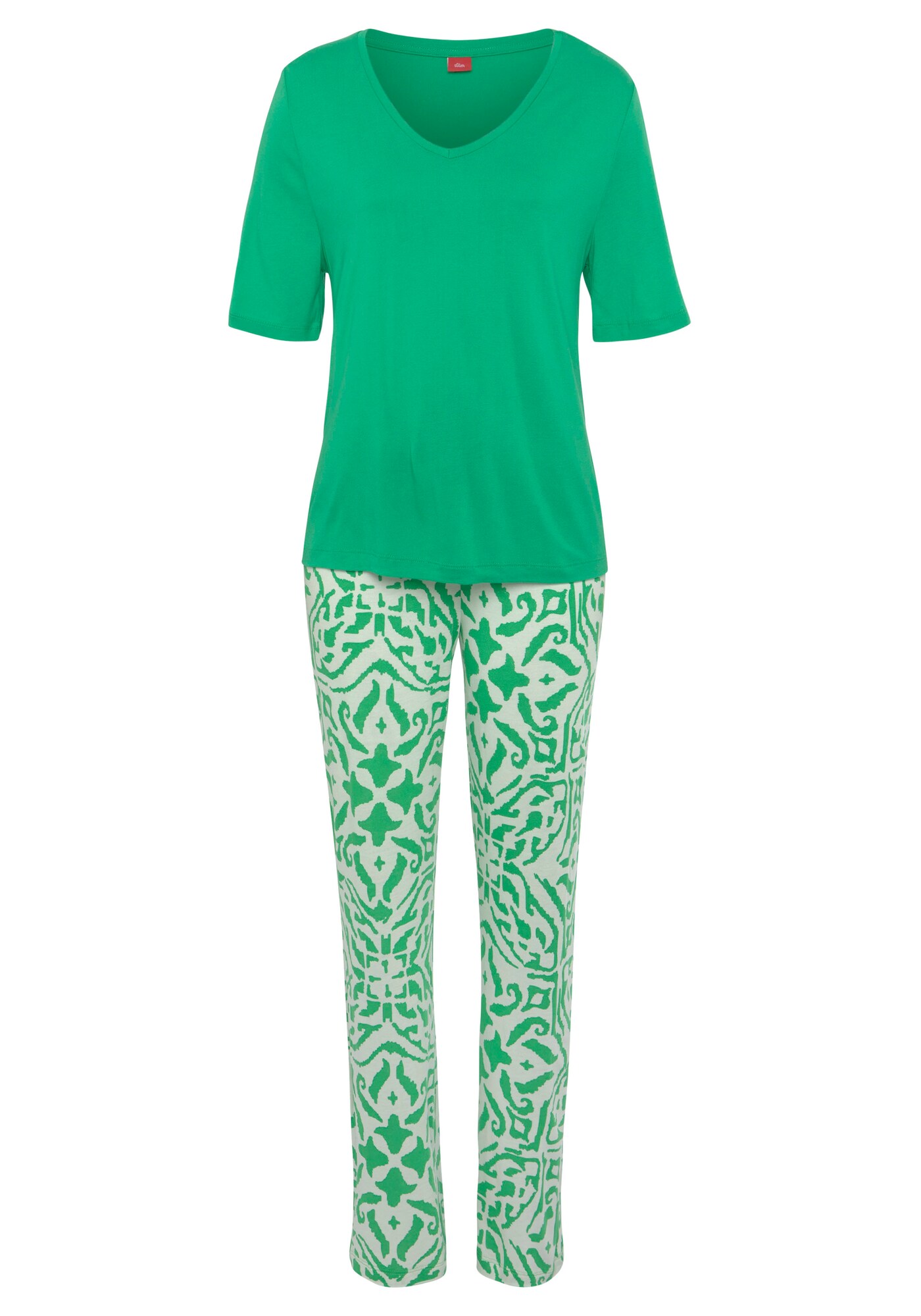 s.Oliver Pijama  verde / alb