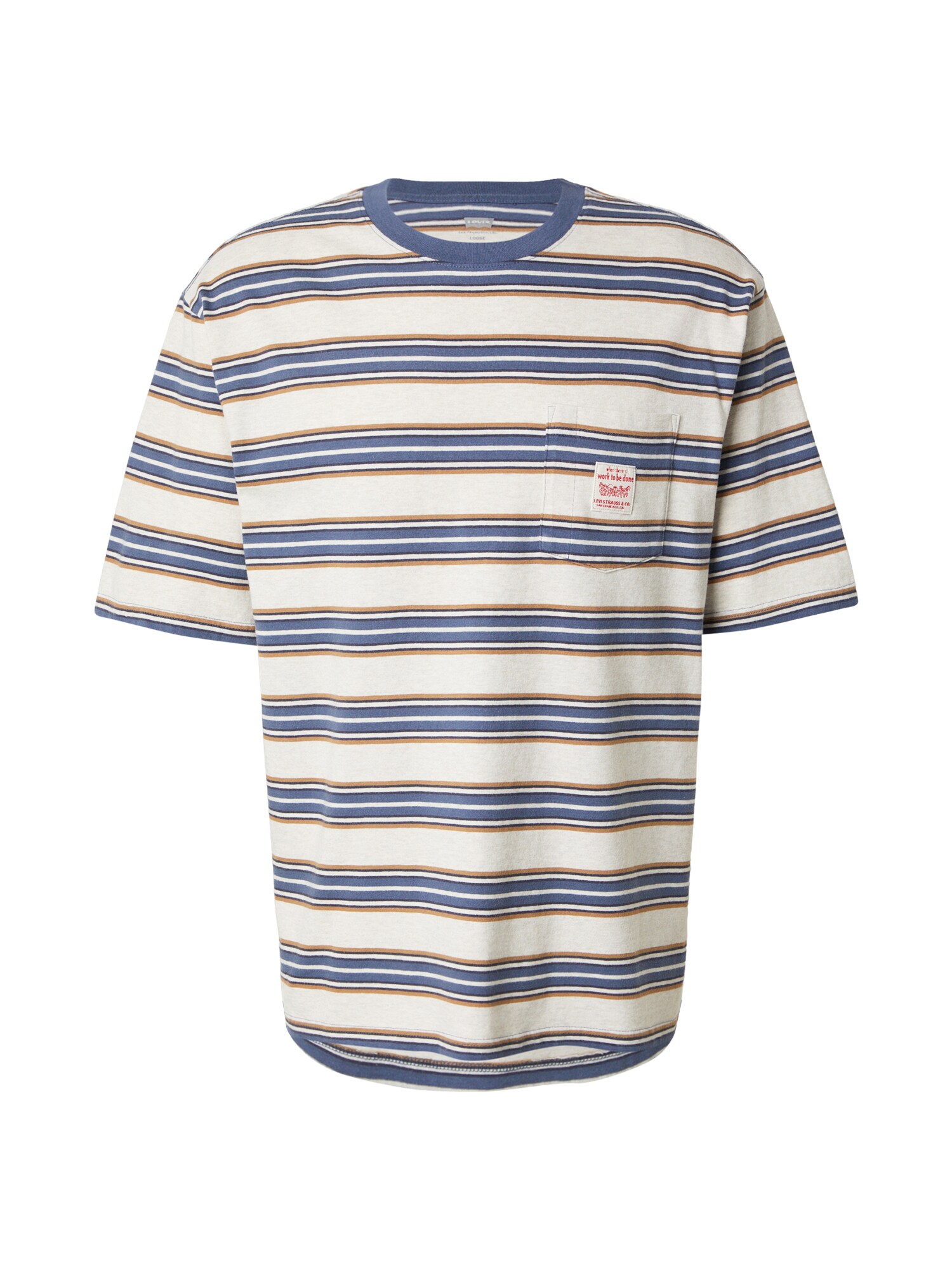 LEVIS ® Tricou Workwear Tee  bleumarin / safir / maro cappuccino / alb