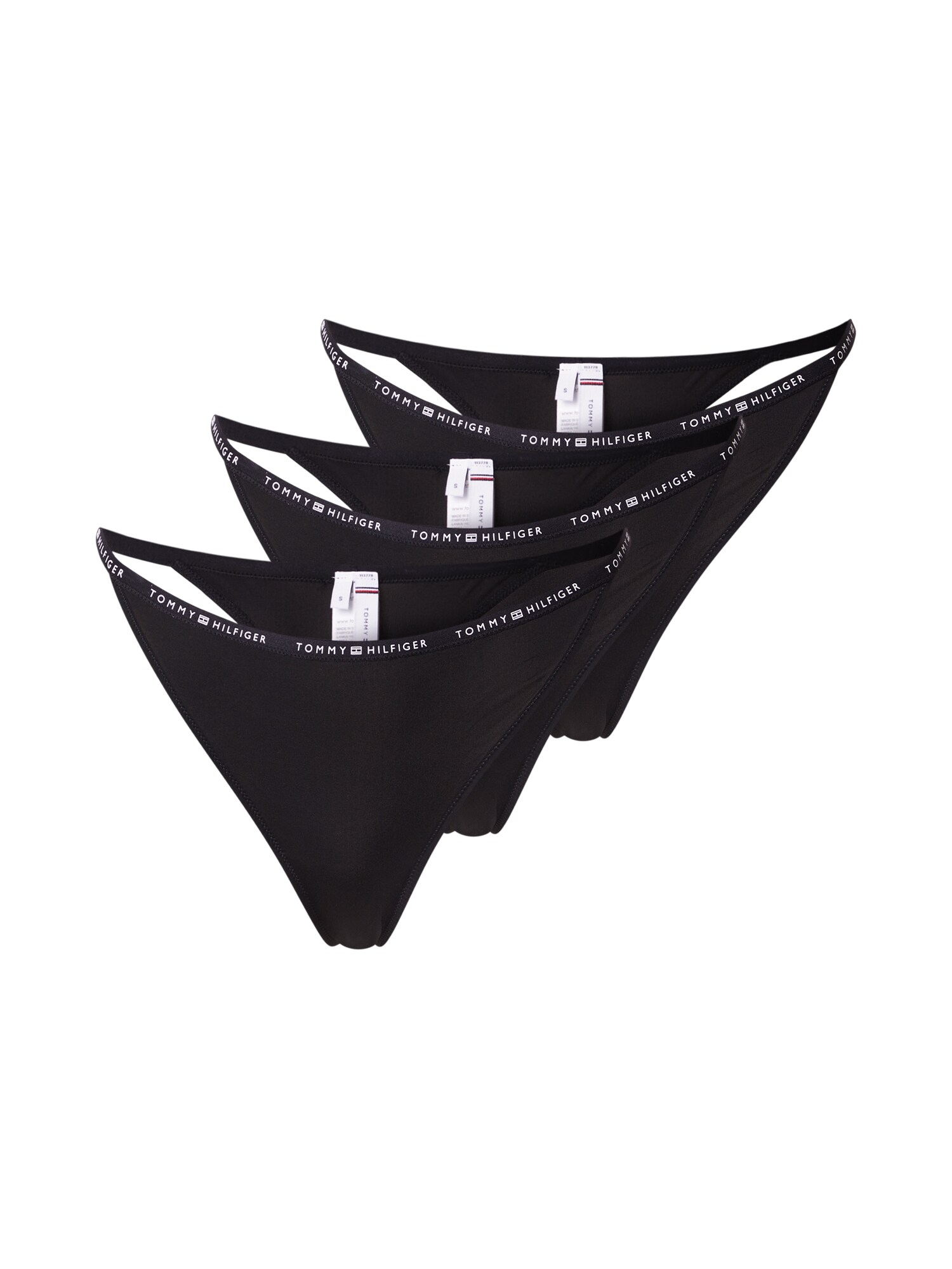 Tommy Hilfiger Underwear Tangá  čierna / biela