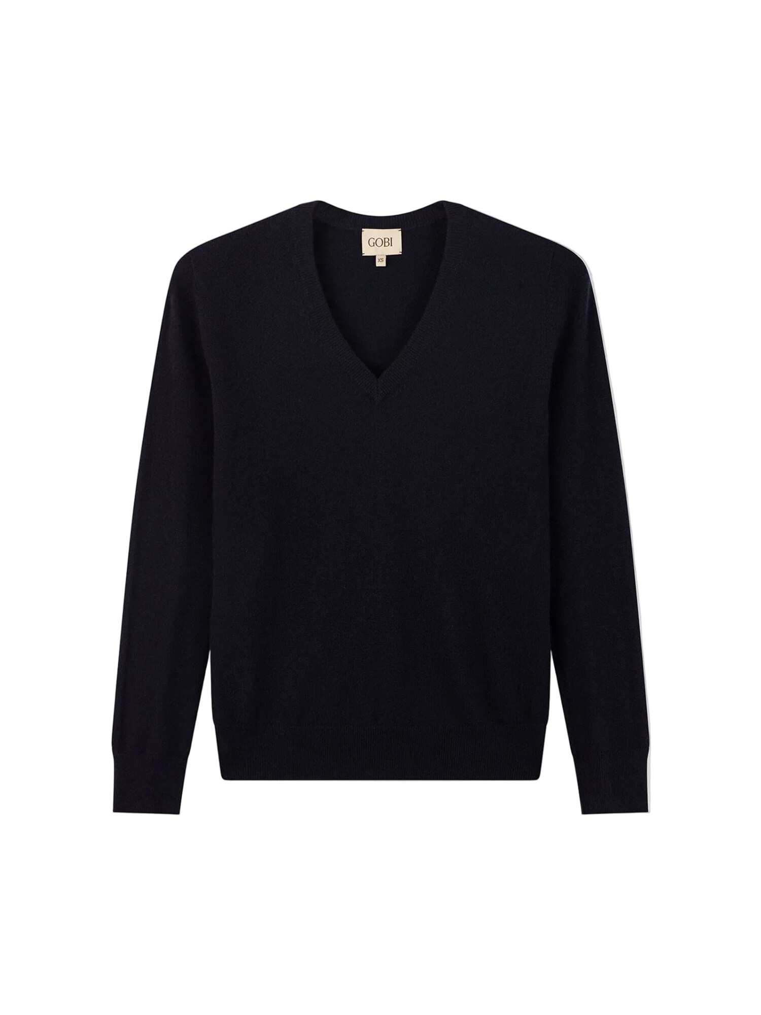 GOBI Cashmere Jersey 'Women's Timeless Cashmere V-Neck Sweater' navy