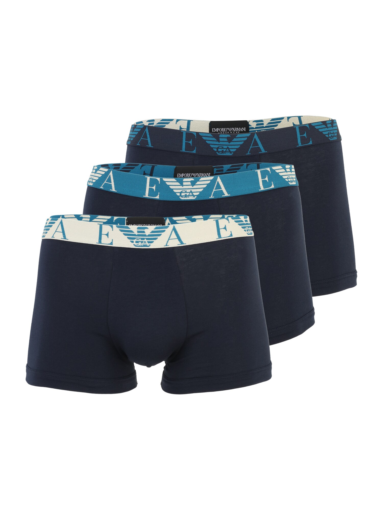 Emporio Armani Boxerky  námornícka modrá / kráľovská modrá / šedobiela