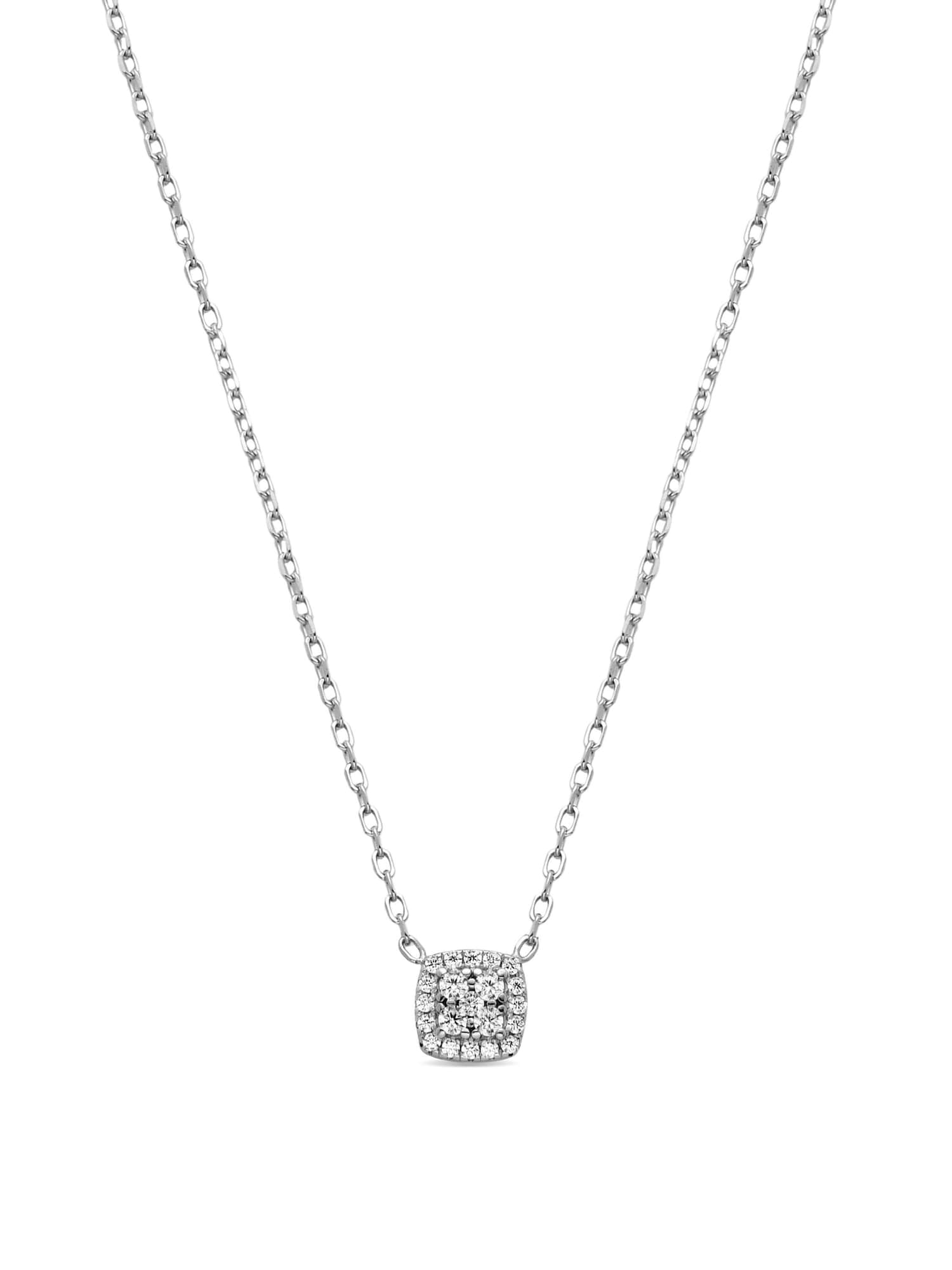 Luxenter Sterling Silver 925 Halsband med Rhodiumpläterad Briljant Zirkonia Amanba dam – bild 2