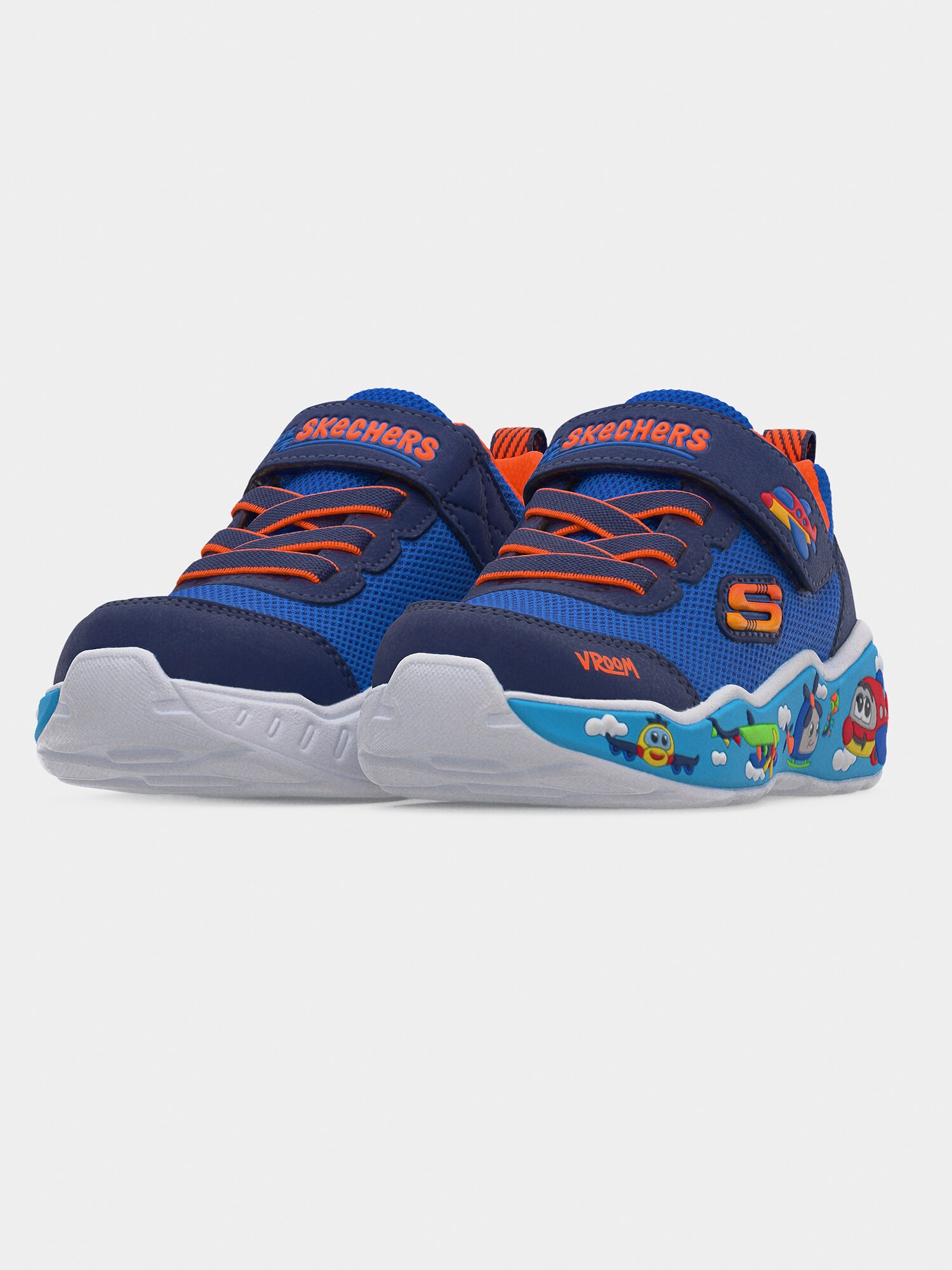 SKECHERS Tenisky 'Play Scene' modrá / tmavomodrá / oranžová / červená (obrázok 5)