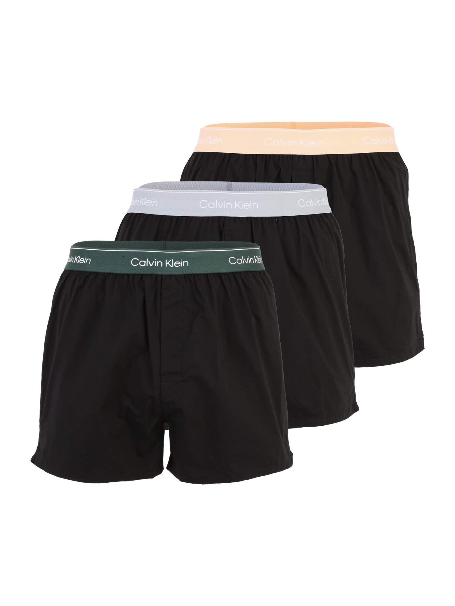 Calvin Klein Underwear Boxeri gri deschis / verde smarald / portocaliu caisă / negru
