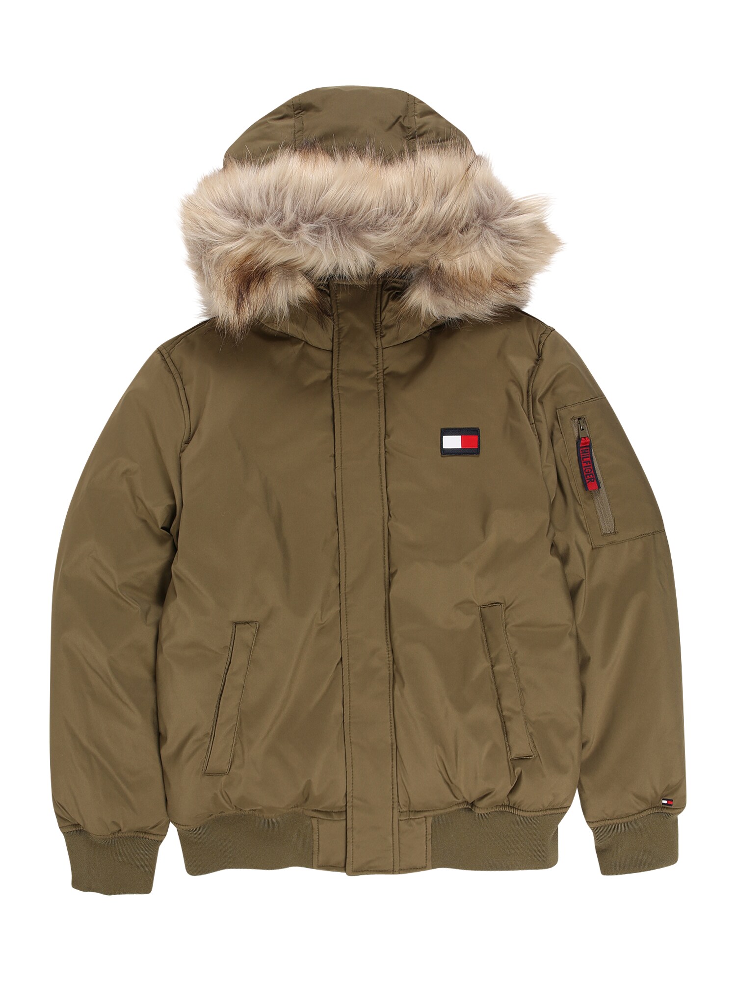 TOMMY HILFIGER Demisezoninė striukė  alyvuogių spalva