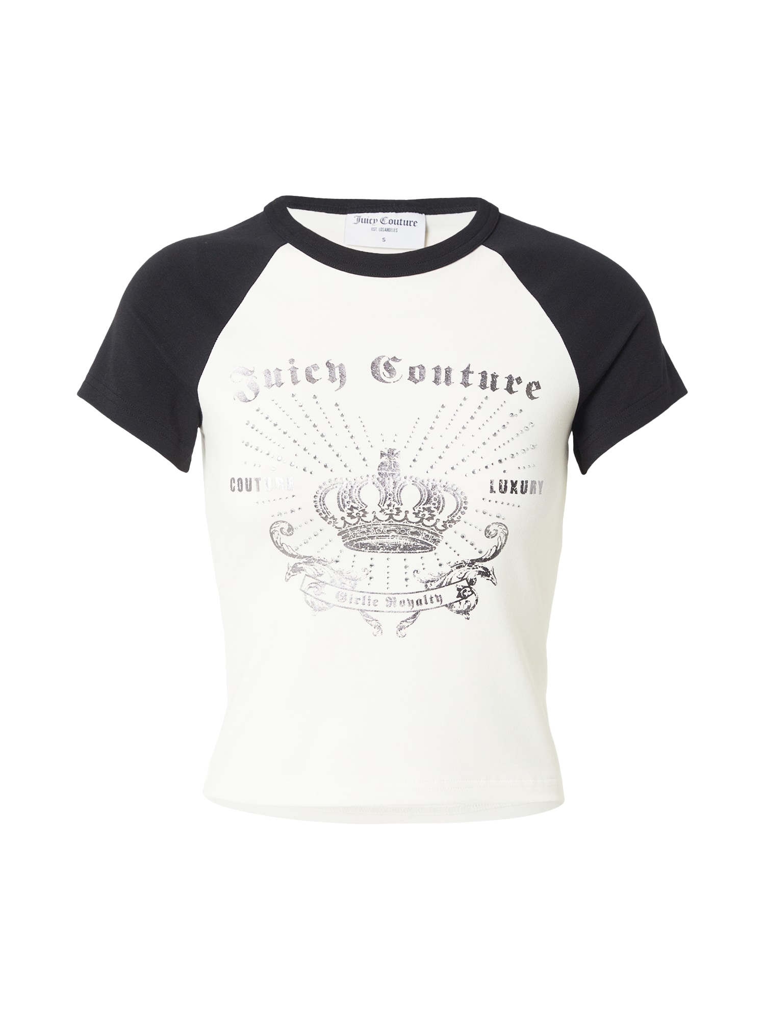 T-shirt 'REBELLE' ljusgrå / svart