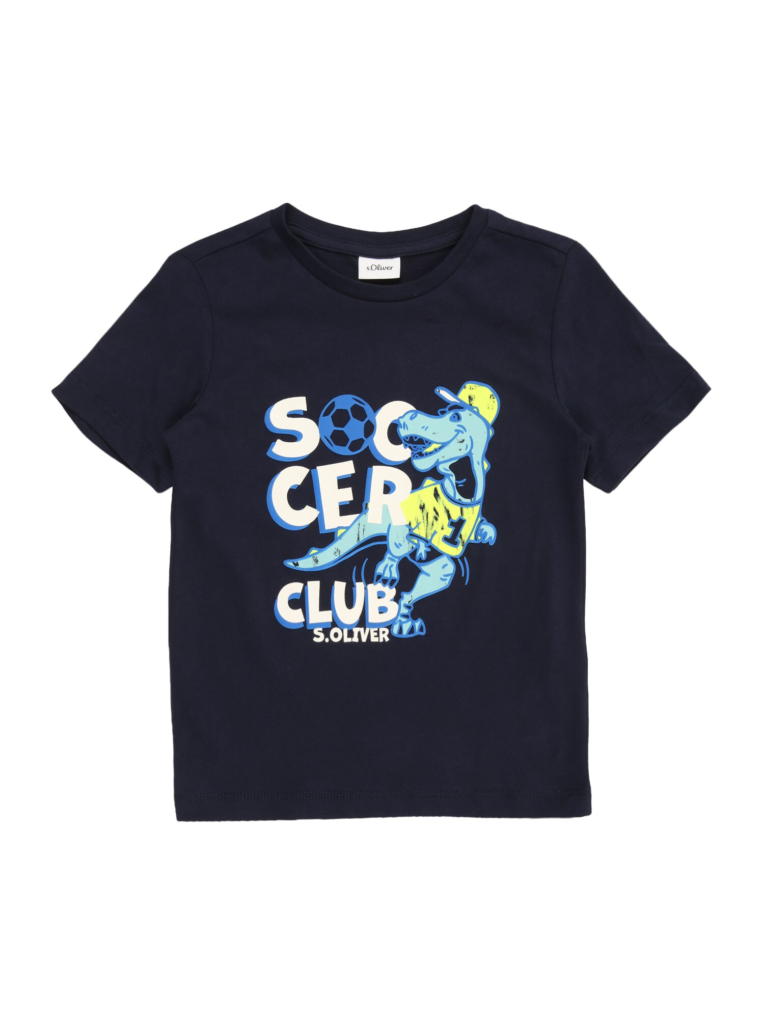 s.Oliver Tricou  albastru deschis / albastru închis / galben / alb