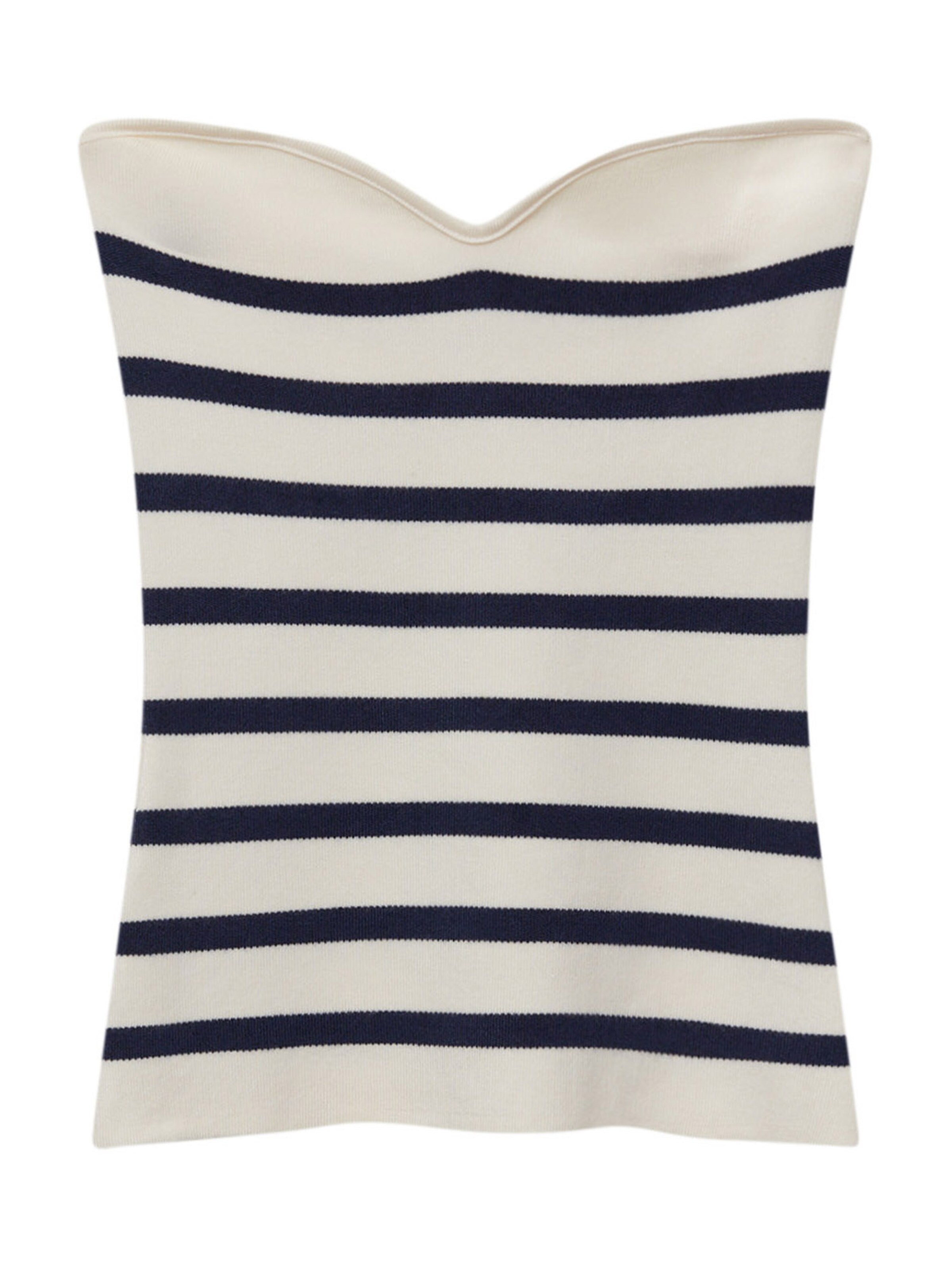 Pull&Bear Top s naramenicama  mornarsko plava / bijela