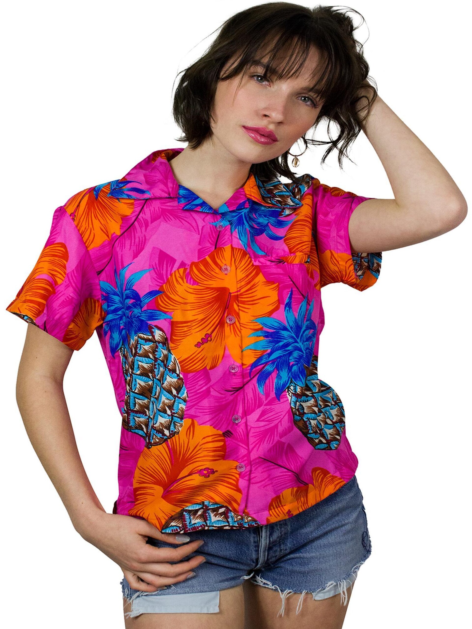 King Kameha Blus 'Pineapple Hibiscus Shadow Line' dam