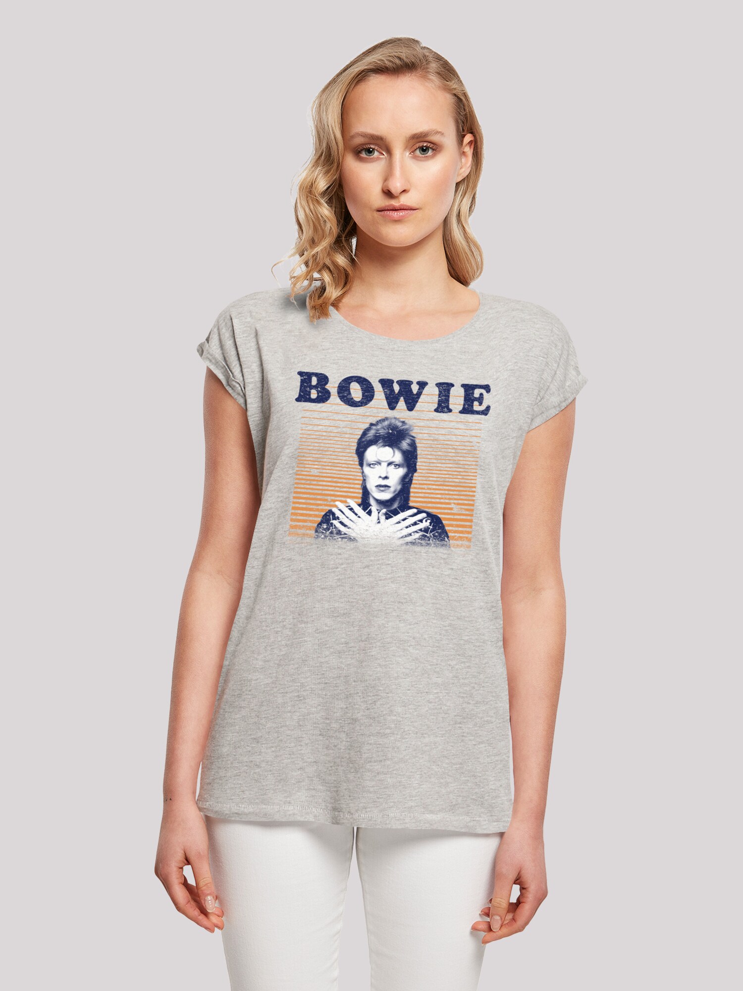 Thumbnail - F4NT4STIC T-Shirt David Bowie Orange Stripes
