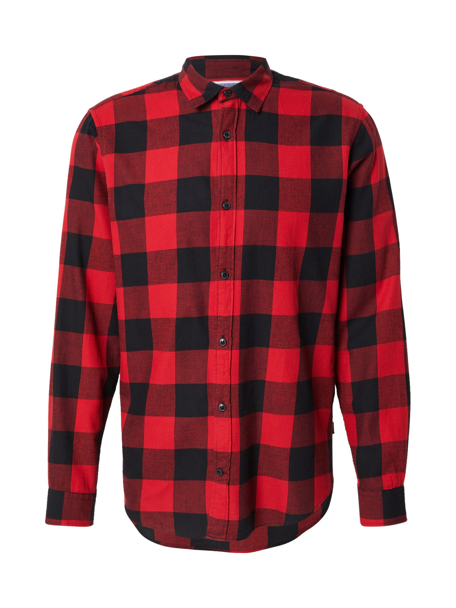 JACK & JONES Cămașă Gingham  sângeriu / negru