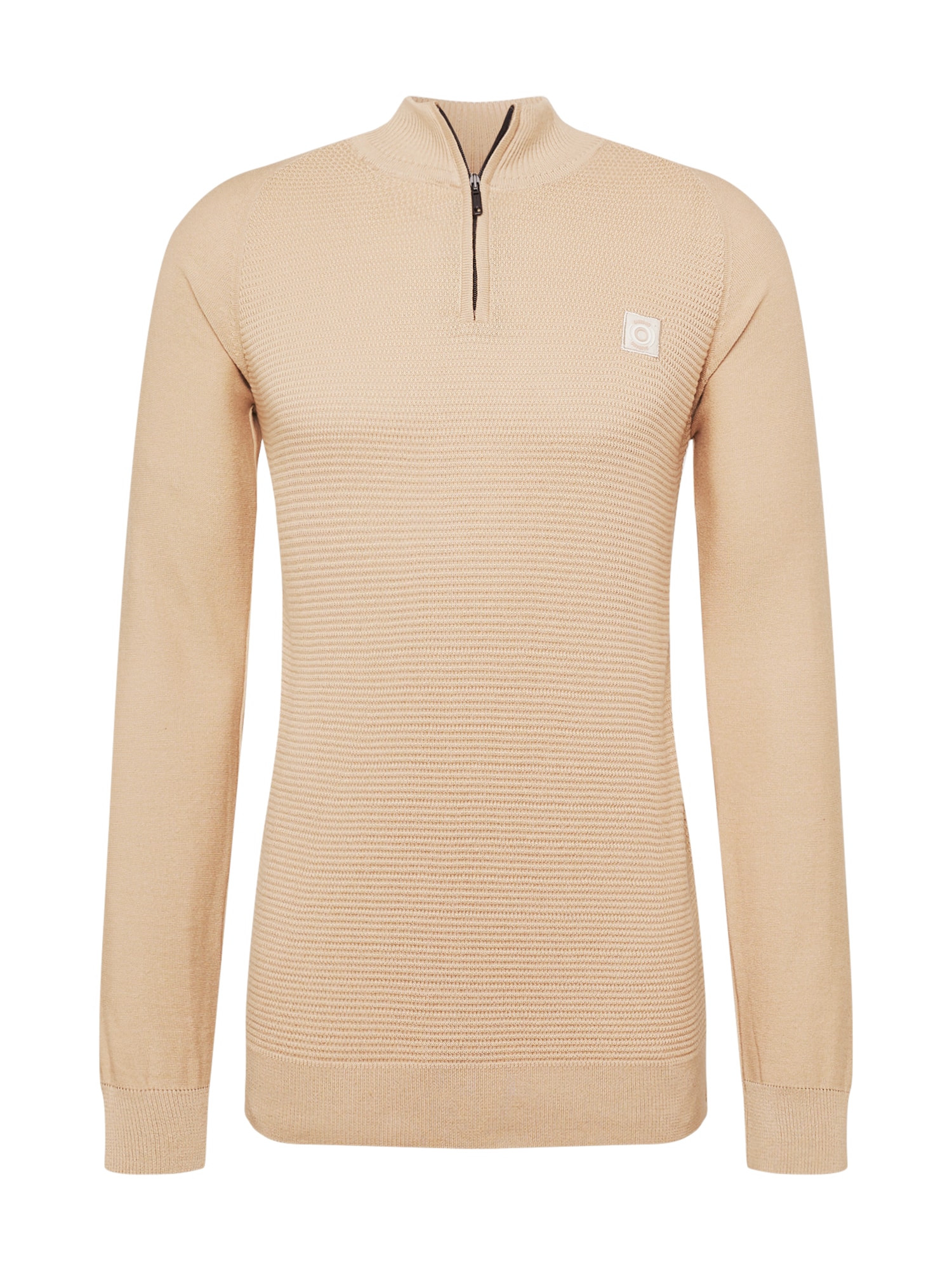 Gabbiano Pullover 'Tricot'  bege claro / branco