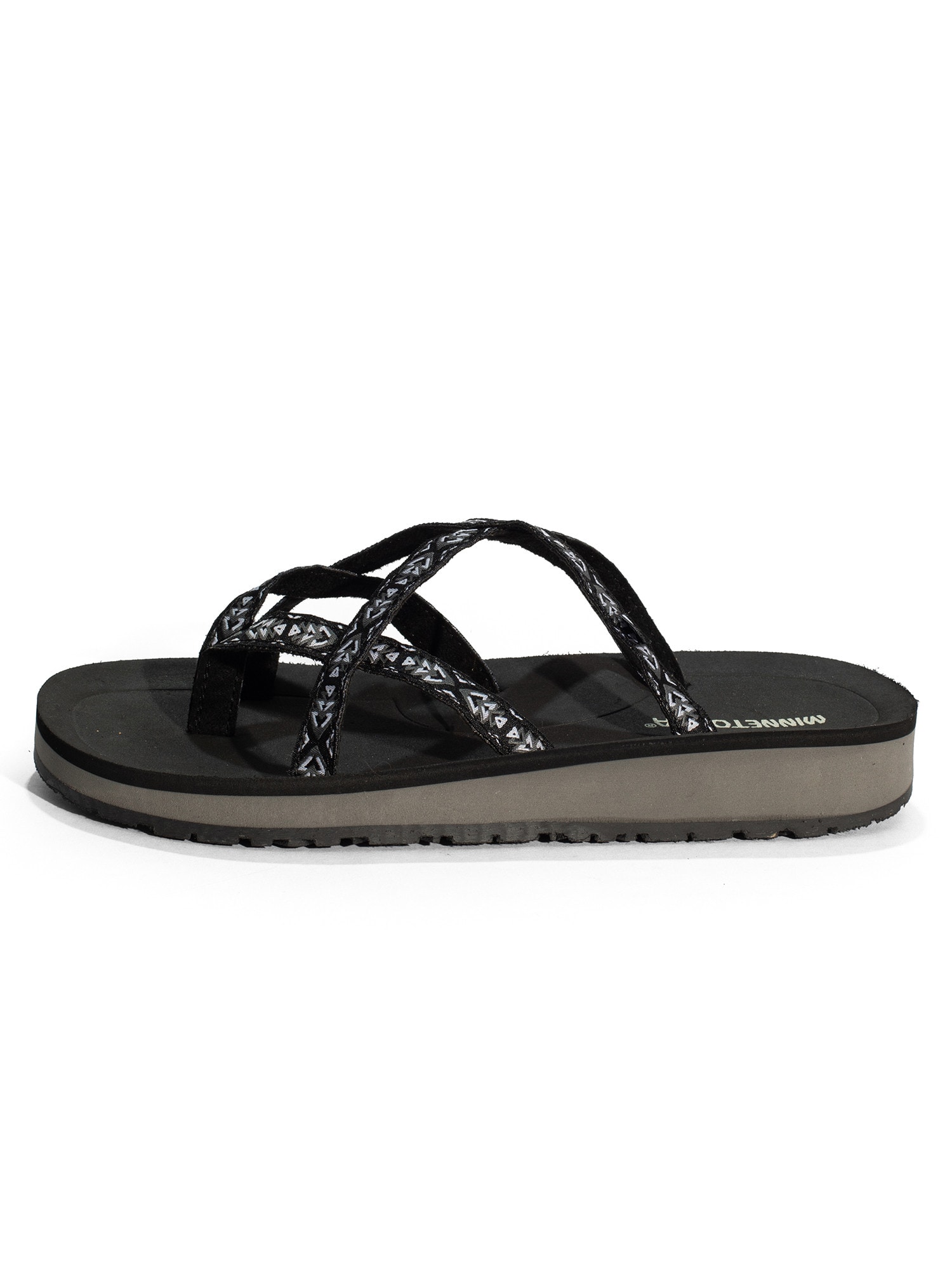 Minnetonka Flip-flops Hanna gri deschis / gri închis / negru