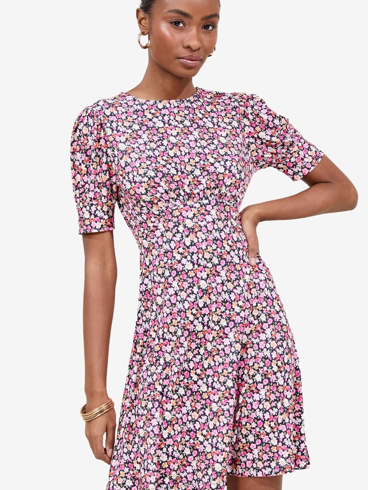Lipsy Rochie  portocaliu deschis / roz / roz deschis / negru