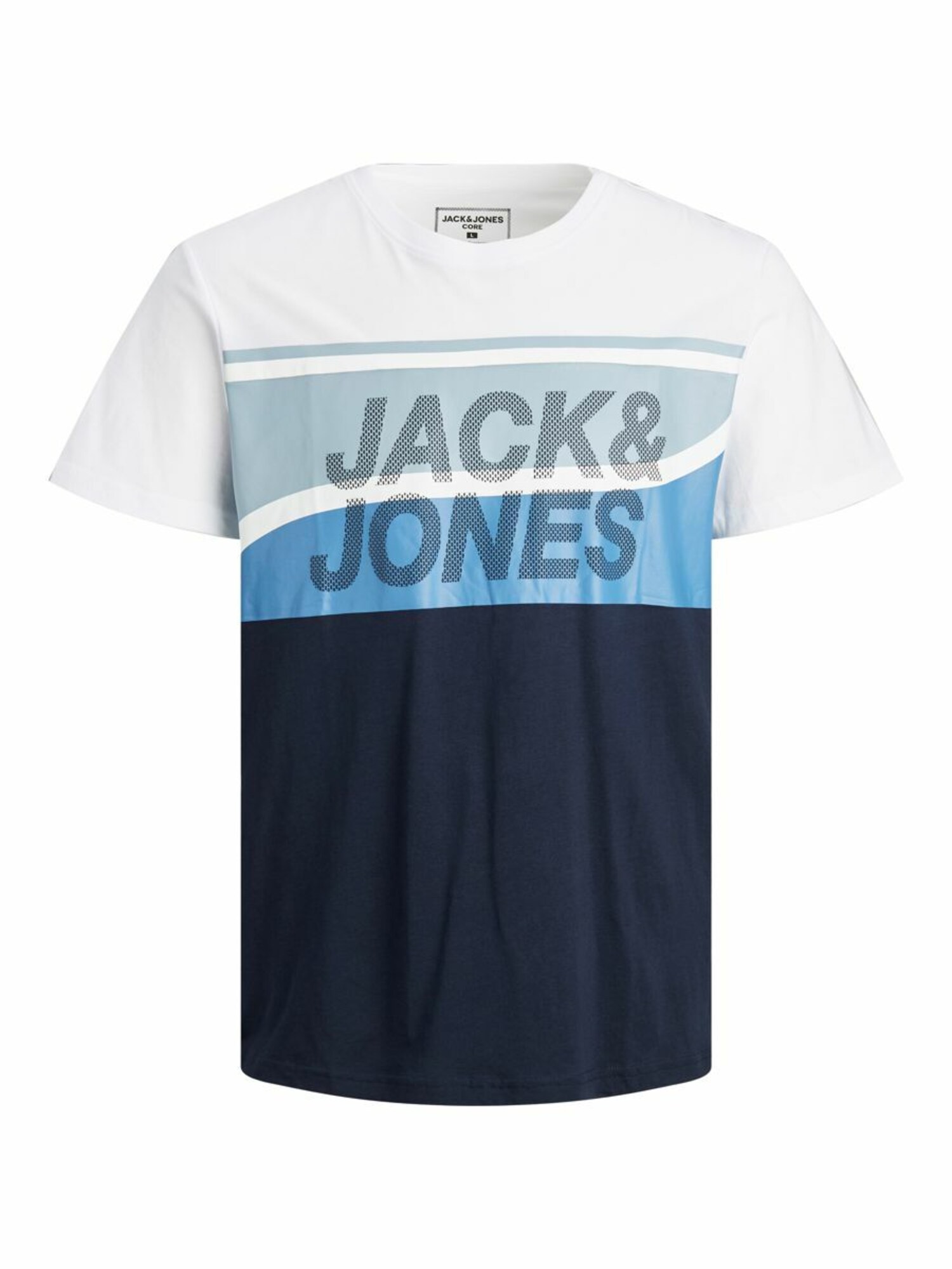 JACK & JONES Tričko 'Resist' modrá / biela