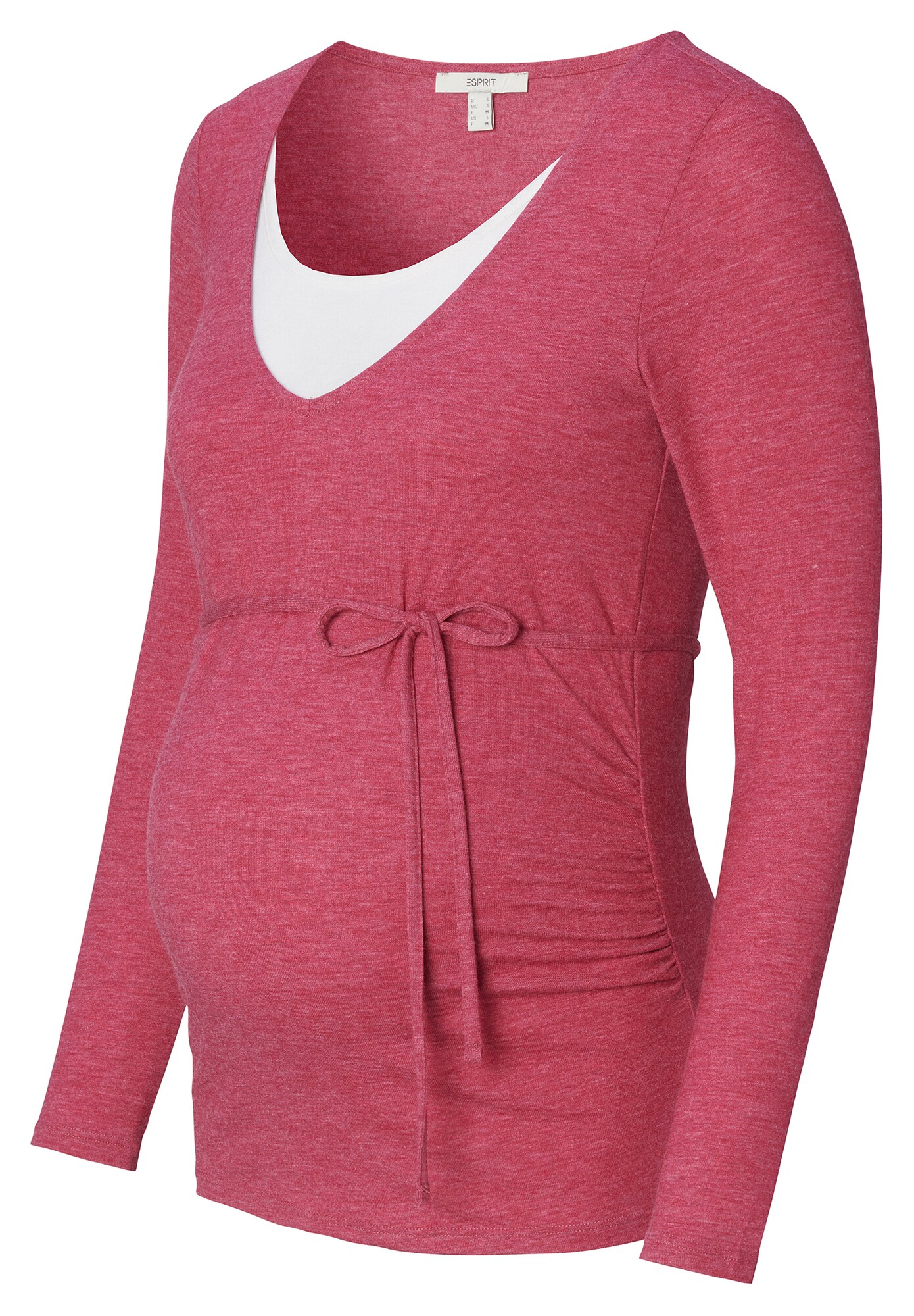 Esprit Maternity Tricou  mov zmeură / alb