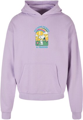 Merchcode Sweatshirt ‘Peanuts – It’s Good To Have A Friend’ Geel / Groen / Lichtlila / Wit