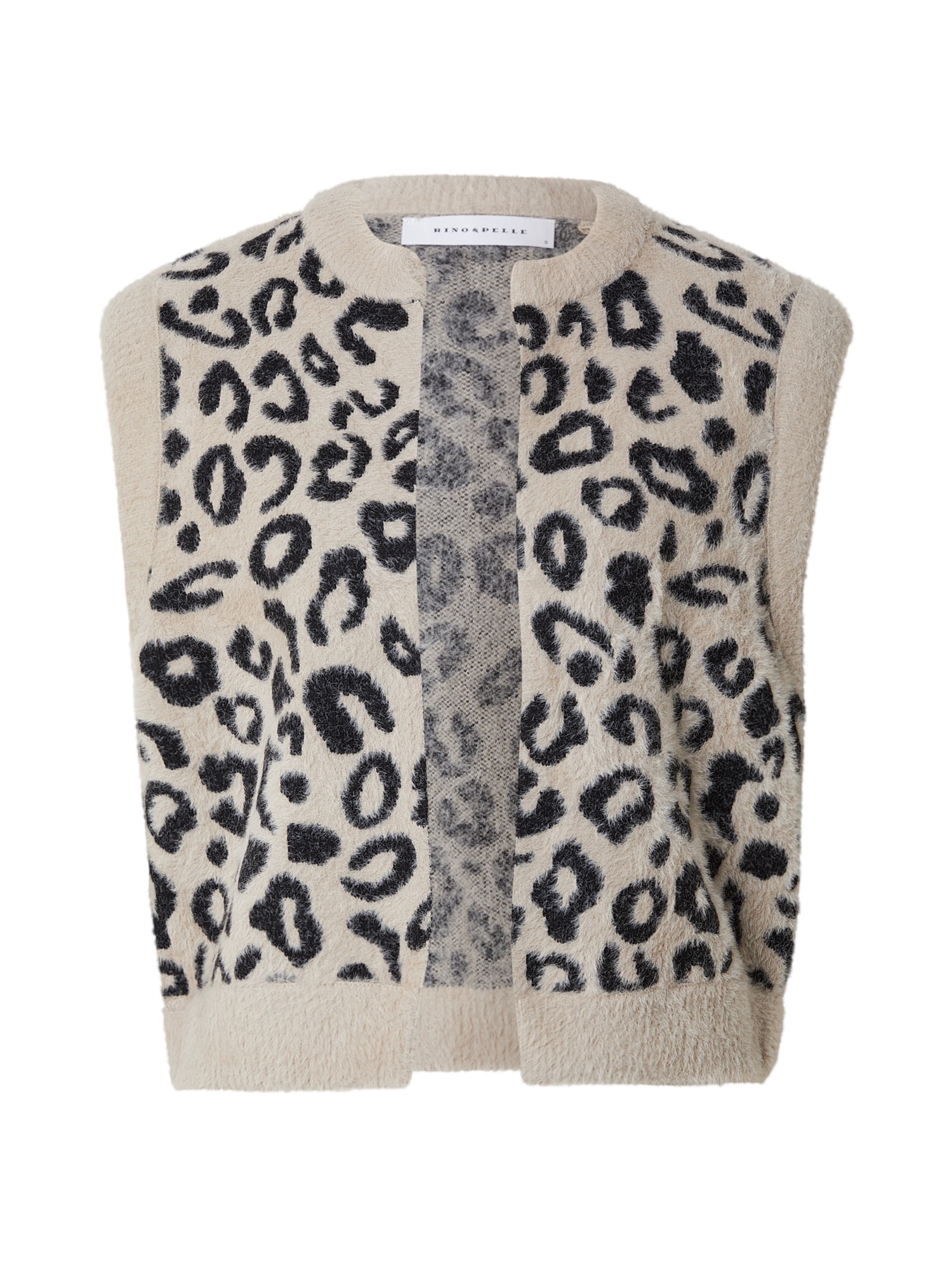 RINO & PELLE Vestă tricotată Elona  maro deschis / negru