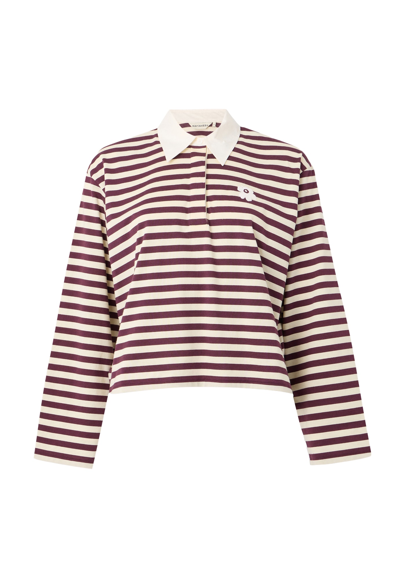 Marimekko Tricou crem / roșu vin