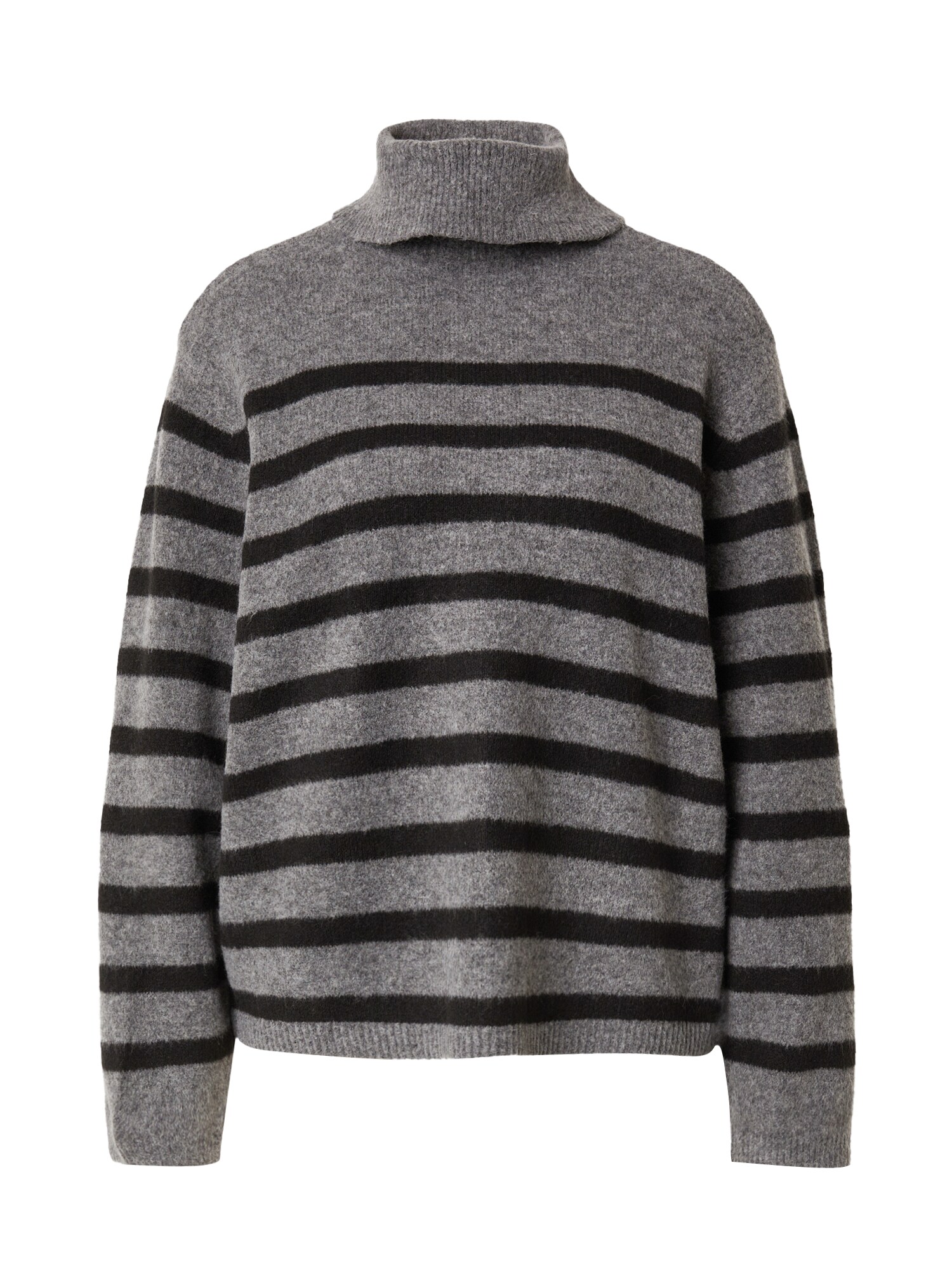 VERO MODA Pulover MARWA  gri amestecat / negru