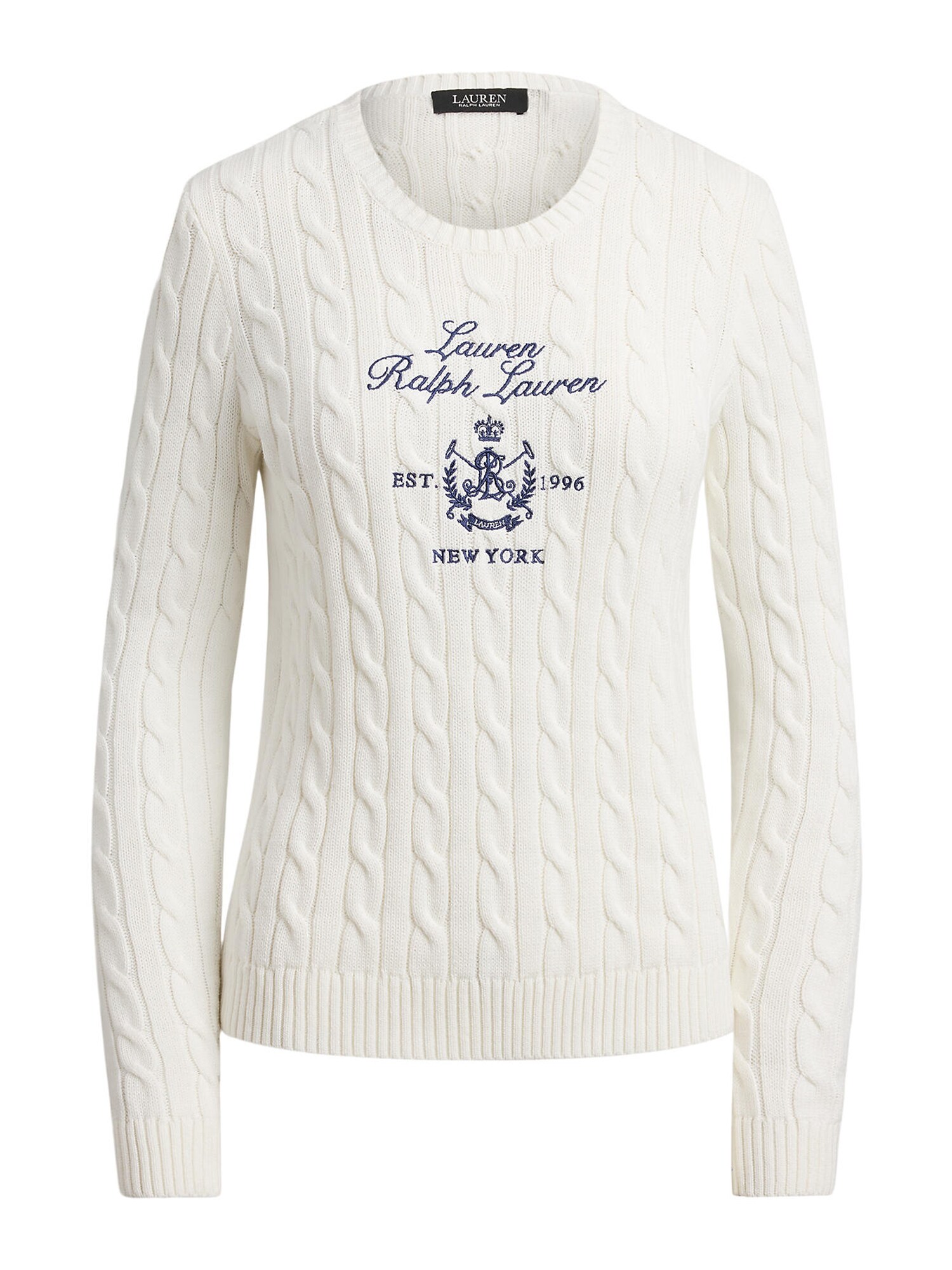 Lauren Ralph Lauren Pulover  albastru marin / alb