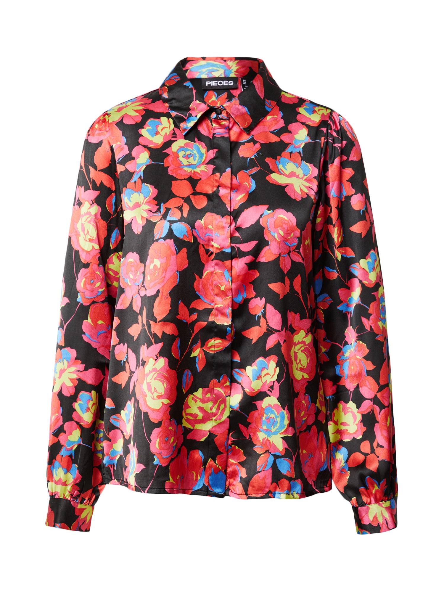 Pieces PIECES Bluse 'ALEXANDRA' blau / gelb / rot / schwarz