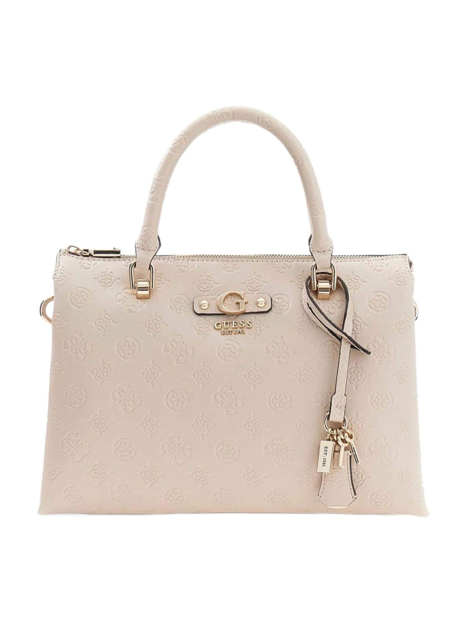 Handväska 'Guess Sac Bandoulière Dita Dome Satchel Light Taupe Logo'