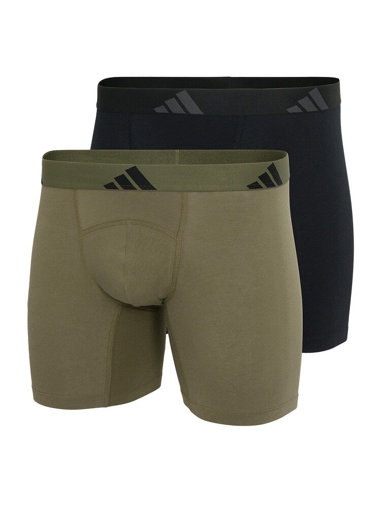 ADIDAS SPORTSWEAR Retro Boxer ' Active Flex Cotton Ergonomic ' Herren Größe M mokka / khaki / schwarz