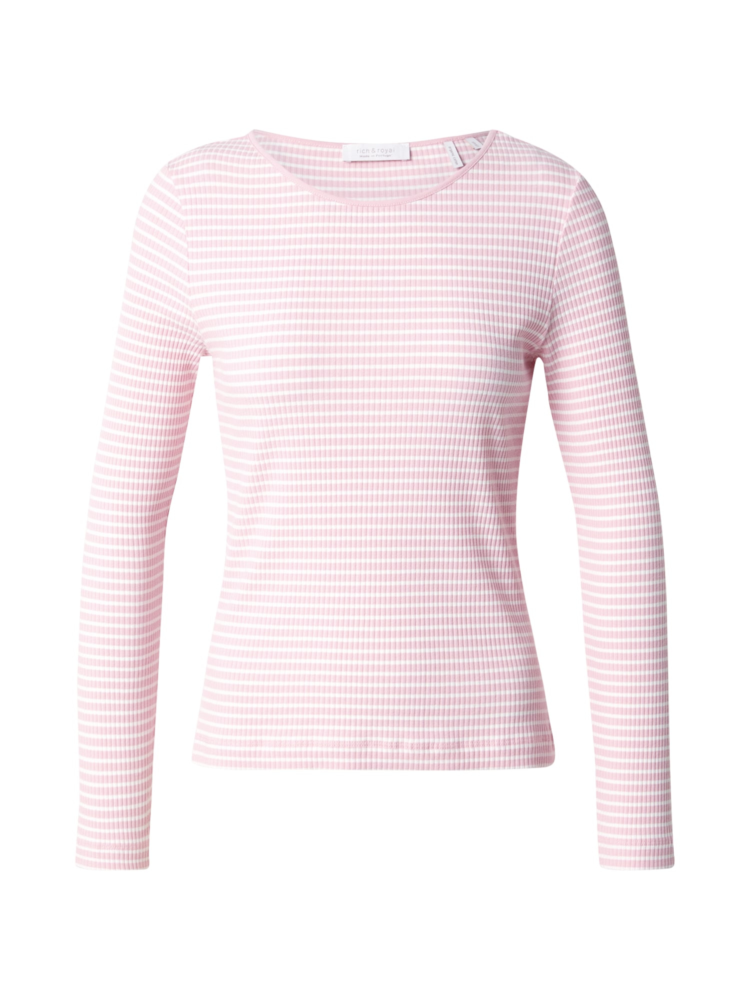 Rich & Royal Tricou  roz / alb