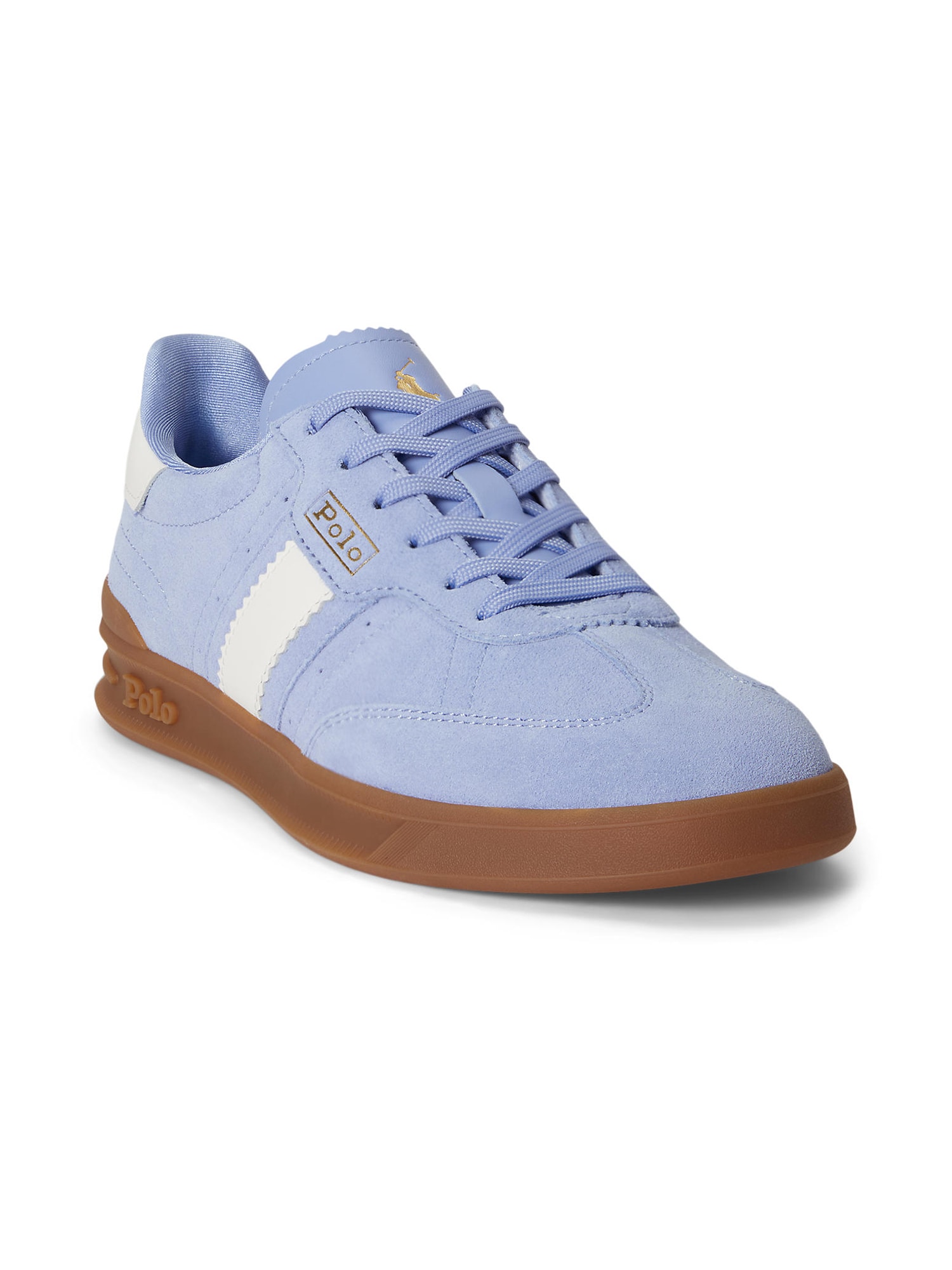 Polo Ralph Lauren Sneaker low HTR AERA albastru deschis / auriu / alb