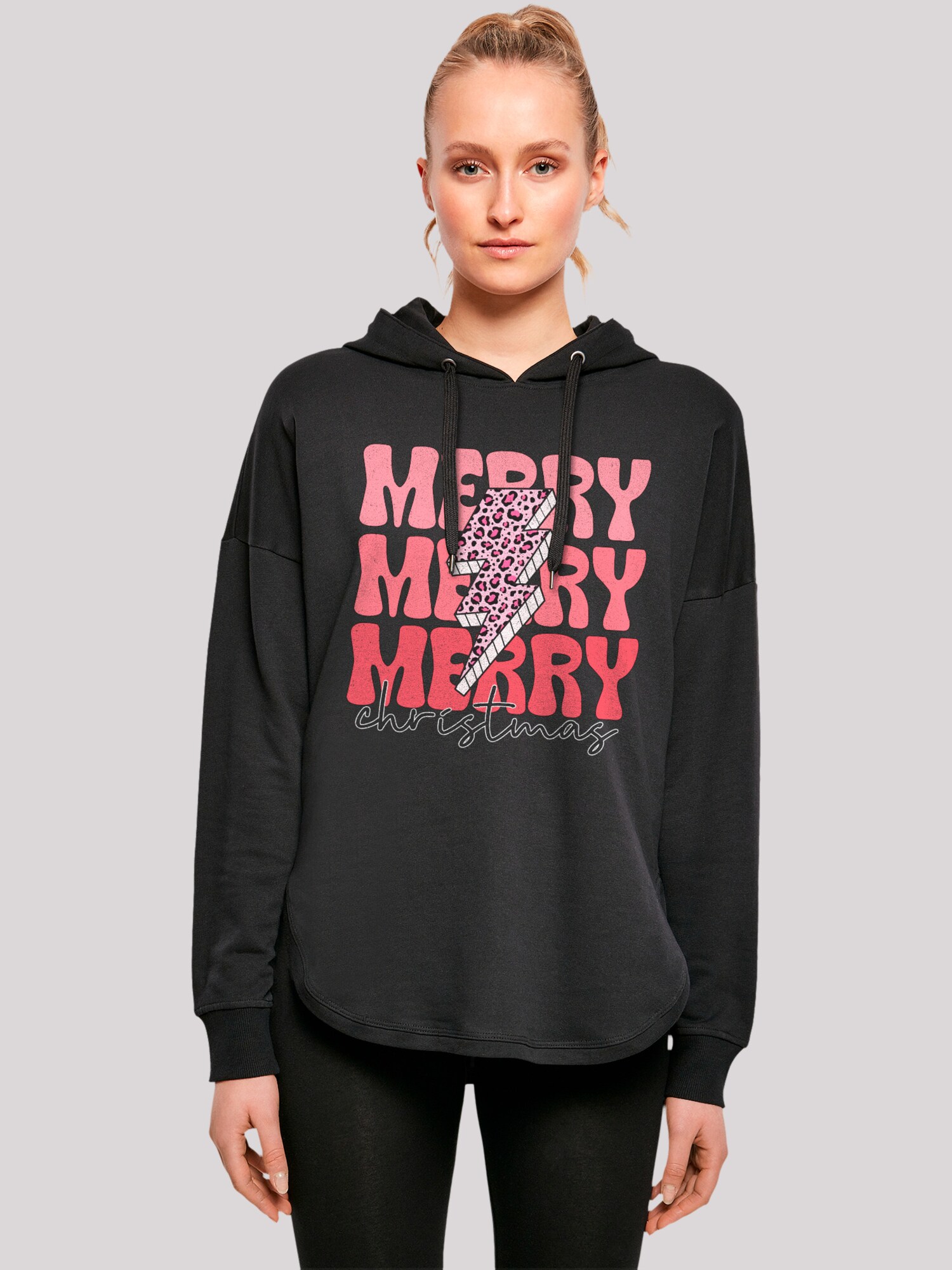 Thumbnail - F4NT4STIC Sweatshirt Merry Christmas Print Leo Print