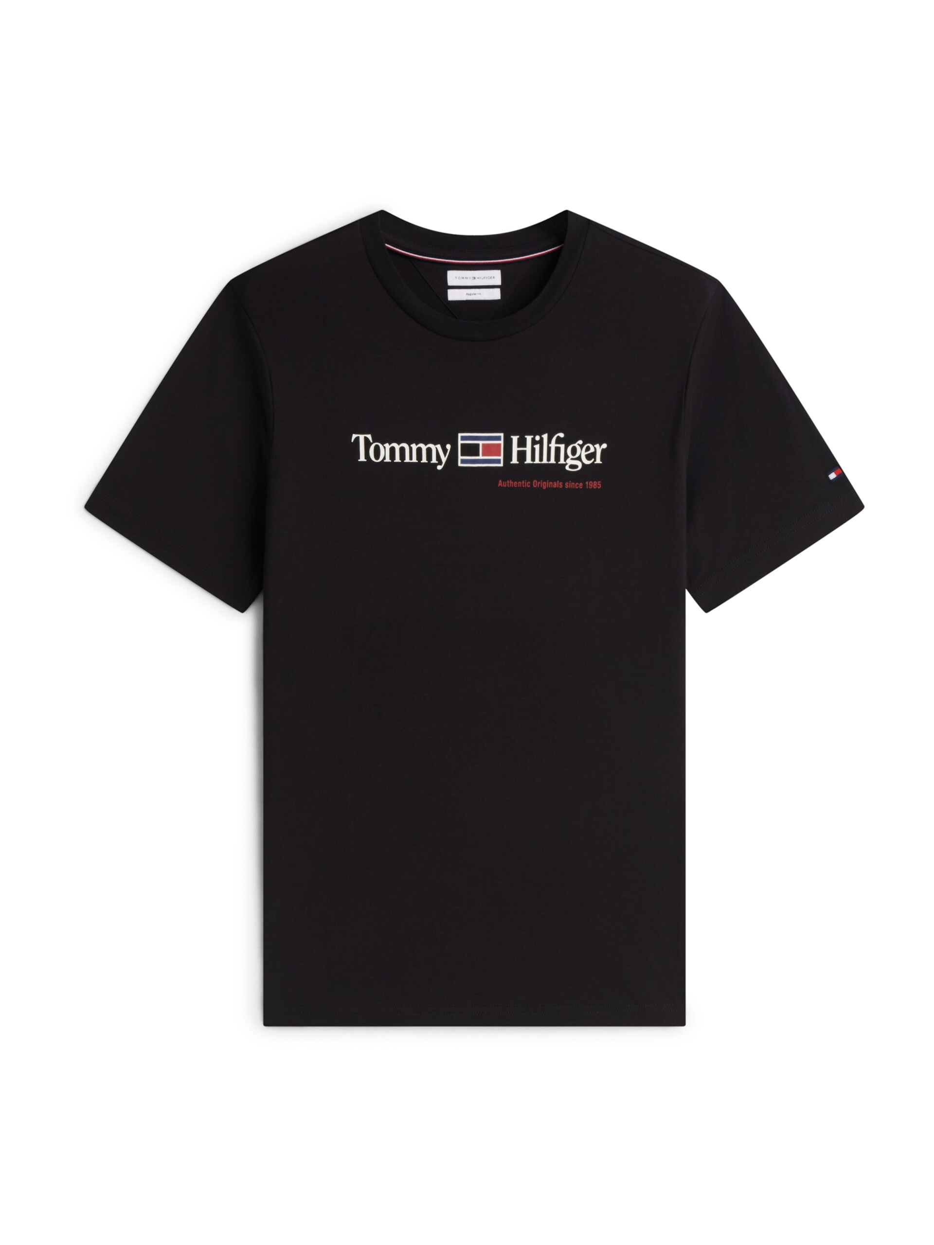 TOMMY HILFIGER T-shirt 'Brand Love' mörkblå / cranberry / svart herr