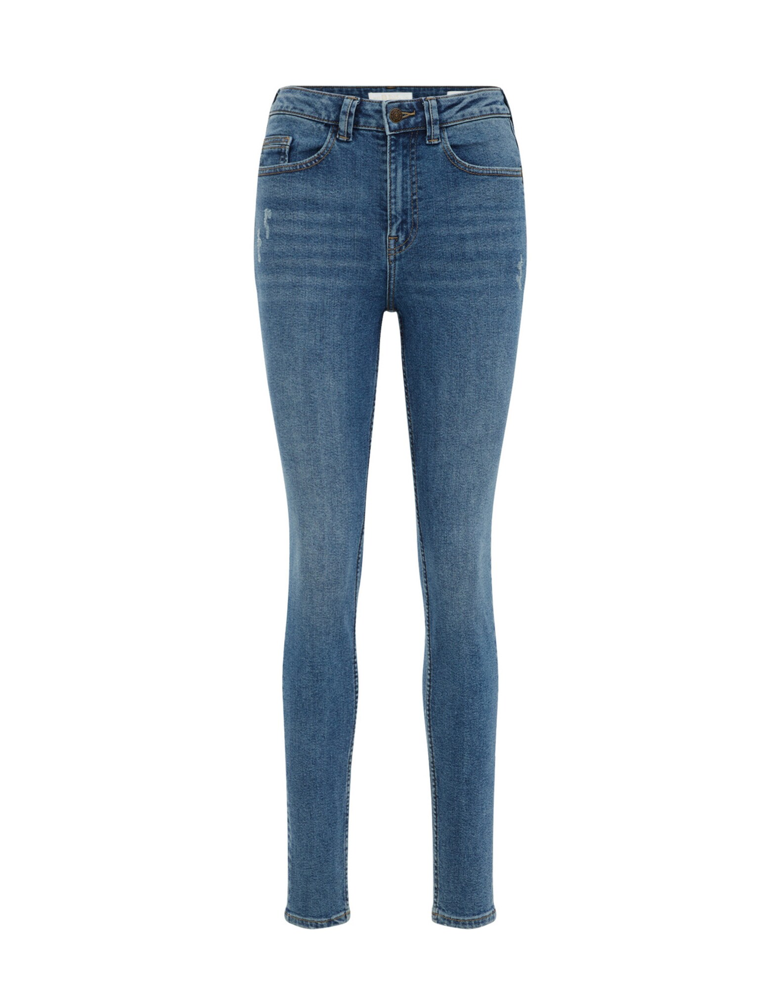 WE Fashion Jeans  albastru închis / maro