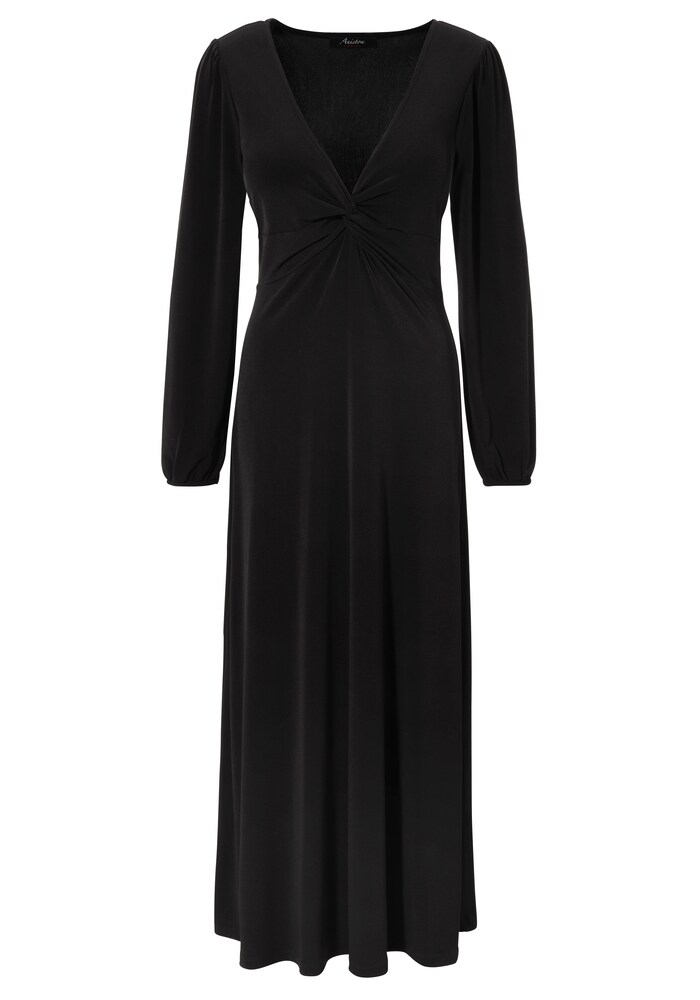 Aniston CASUAL Abendkleid Damen Größe 38 schwarz Winterkleid