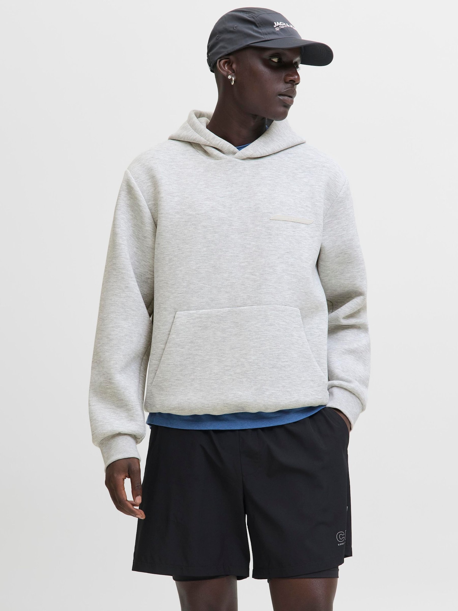 JACK & JONES Mikina 'JCOFusion' sivá melírovaná (obrázok 3)