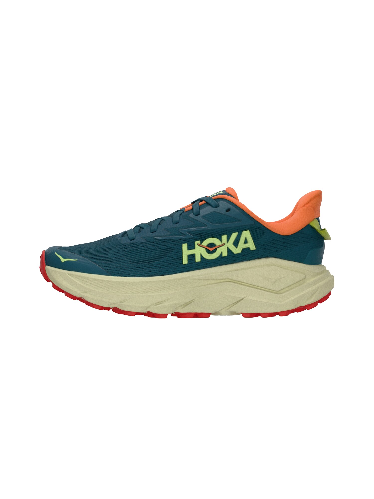 HOKA Sneaker de alergat 'CHALLENGER 8'  verde petrol / verde deschis / portocaliu