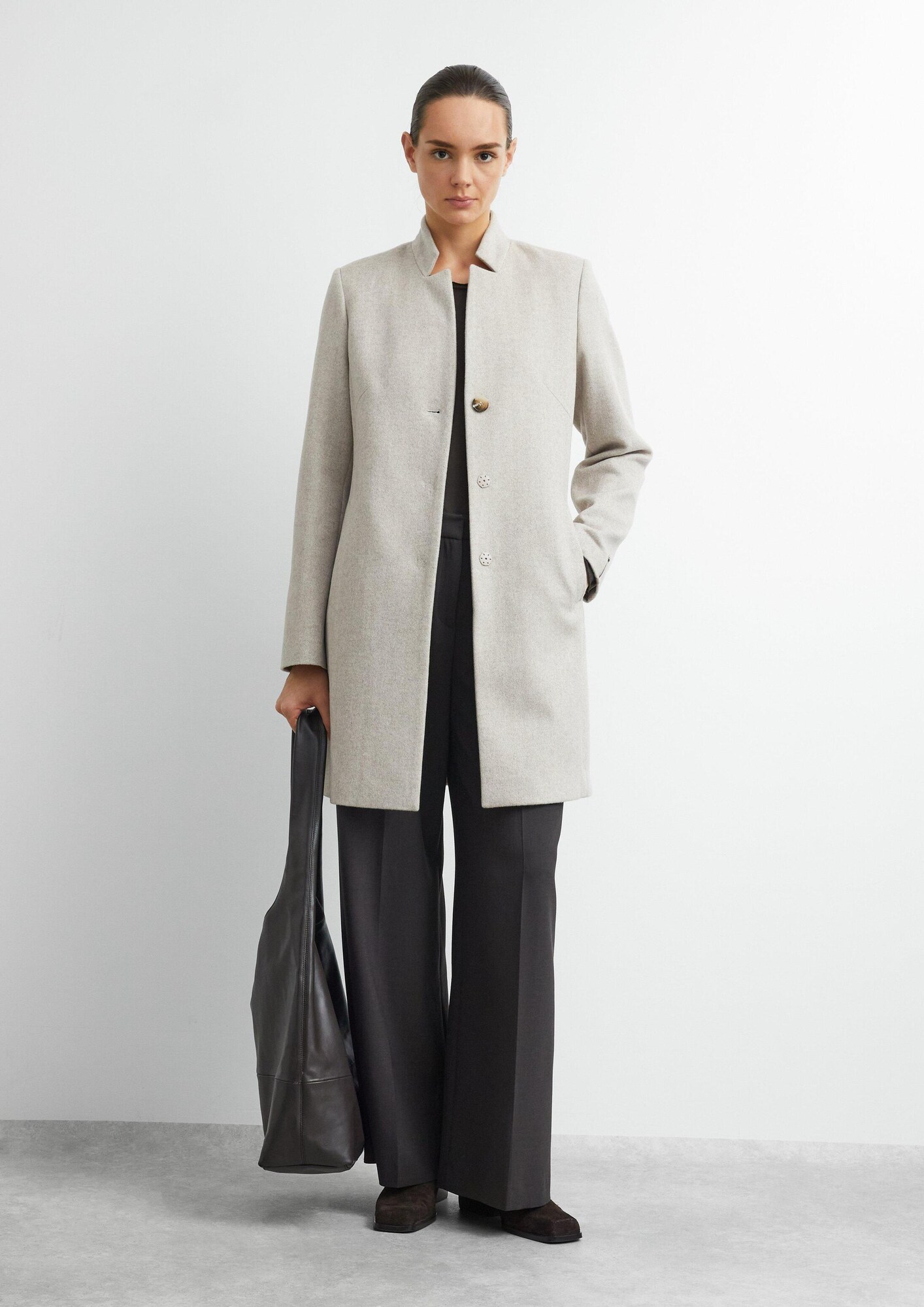 Comma Tussenmantel Beige / Offwhite