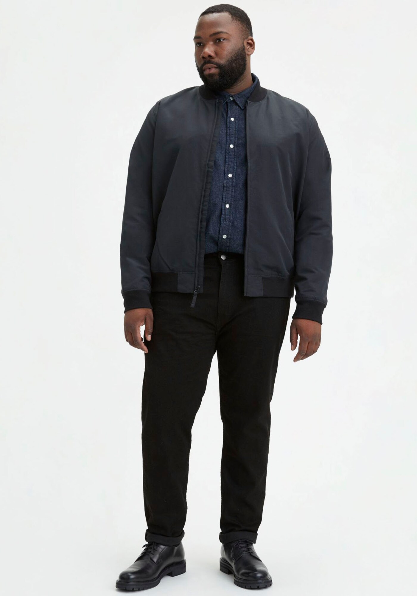 Levi's® Big & Tall Džínsy '502™ Taper Jeans (Big & Tall)' čierny denim (obrázok 3)