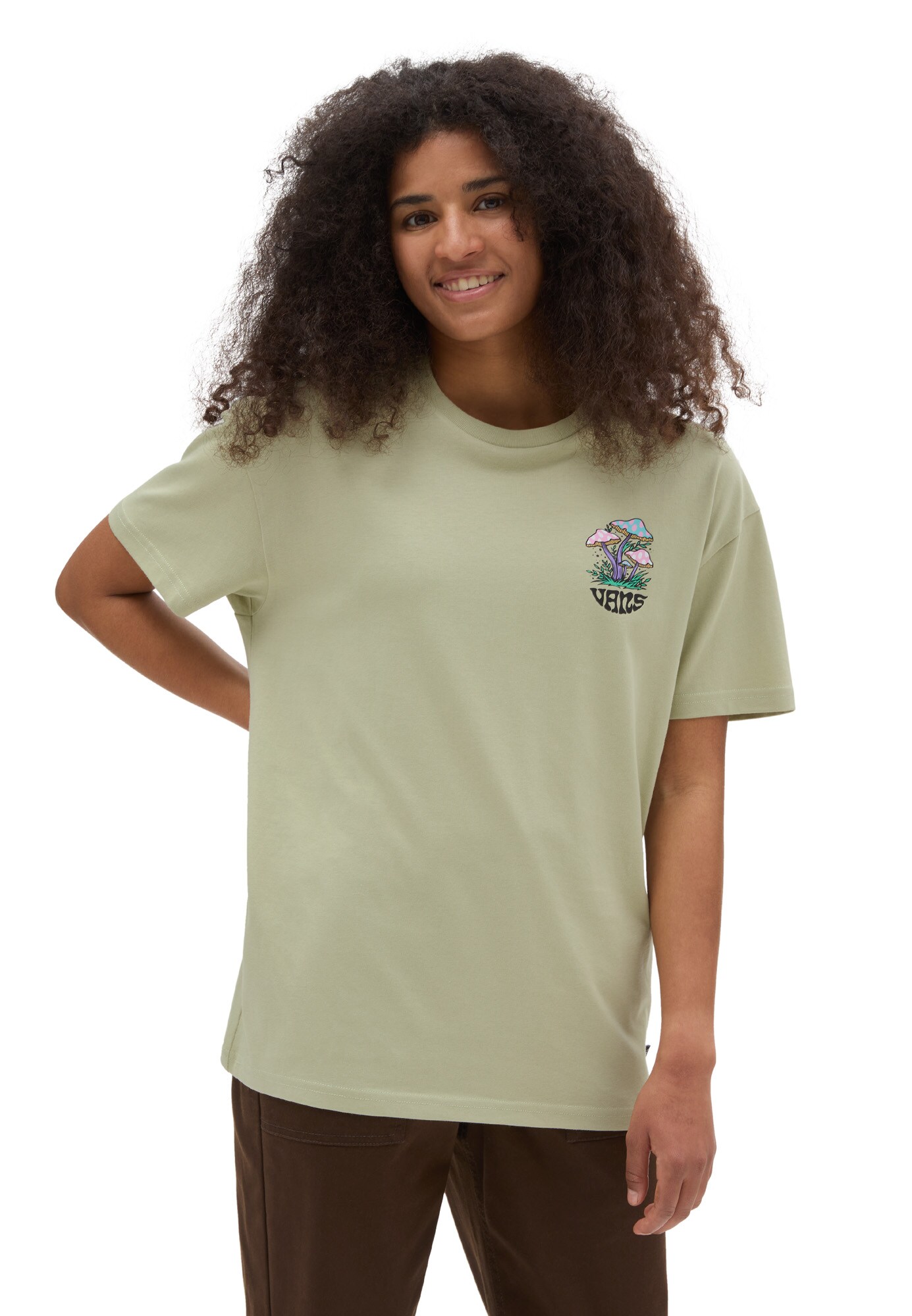 VANS Póló 'UTOPIA'  khaki / lila / rózsaszín / fekete termék 2. képe