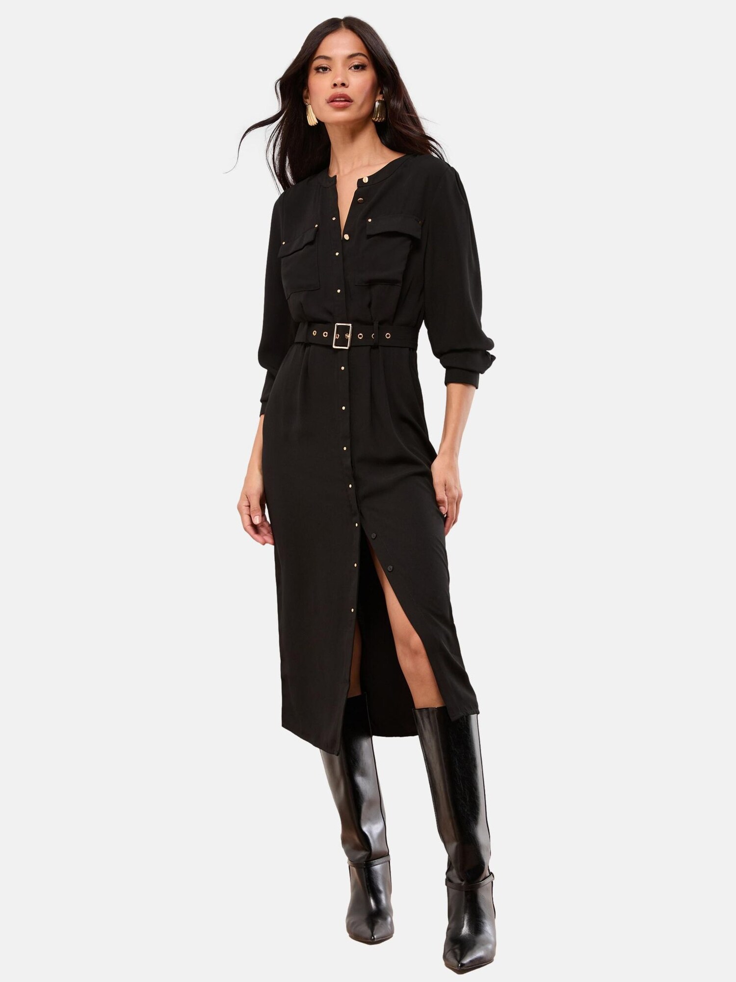 Lipsy Rochie tip bluză  negru