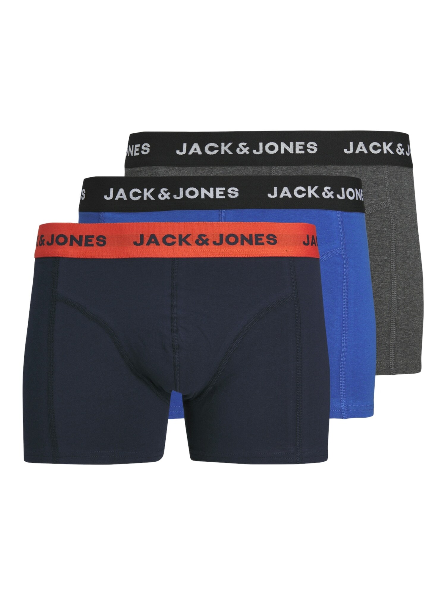 JACK & JONES Boxeralsók  kék / tengerészkék / szürke melír / fekete akciós termékkép 1