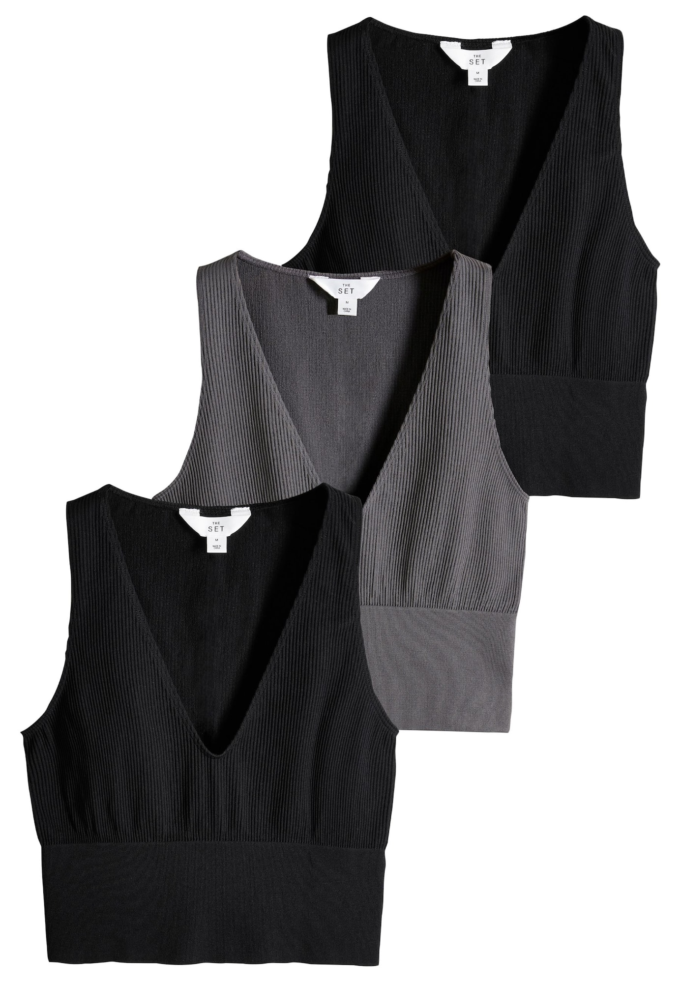 The Set Top  gri grafit / negru