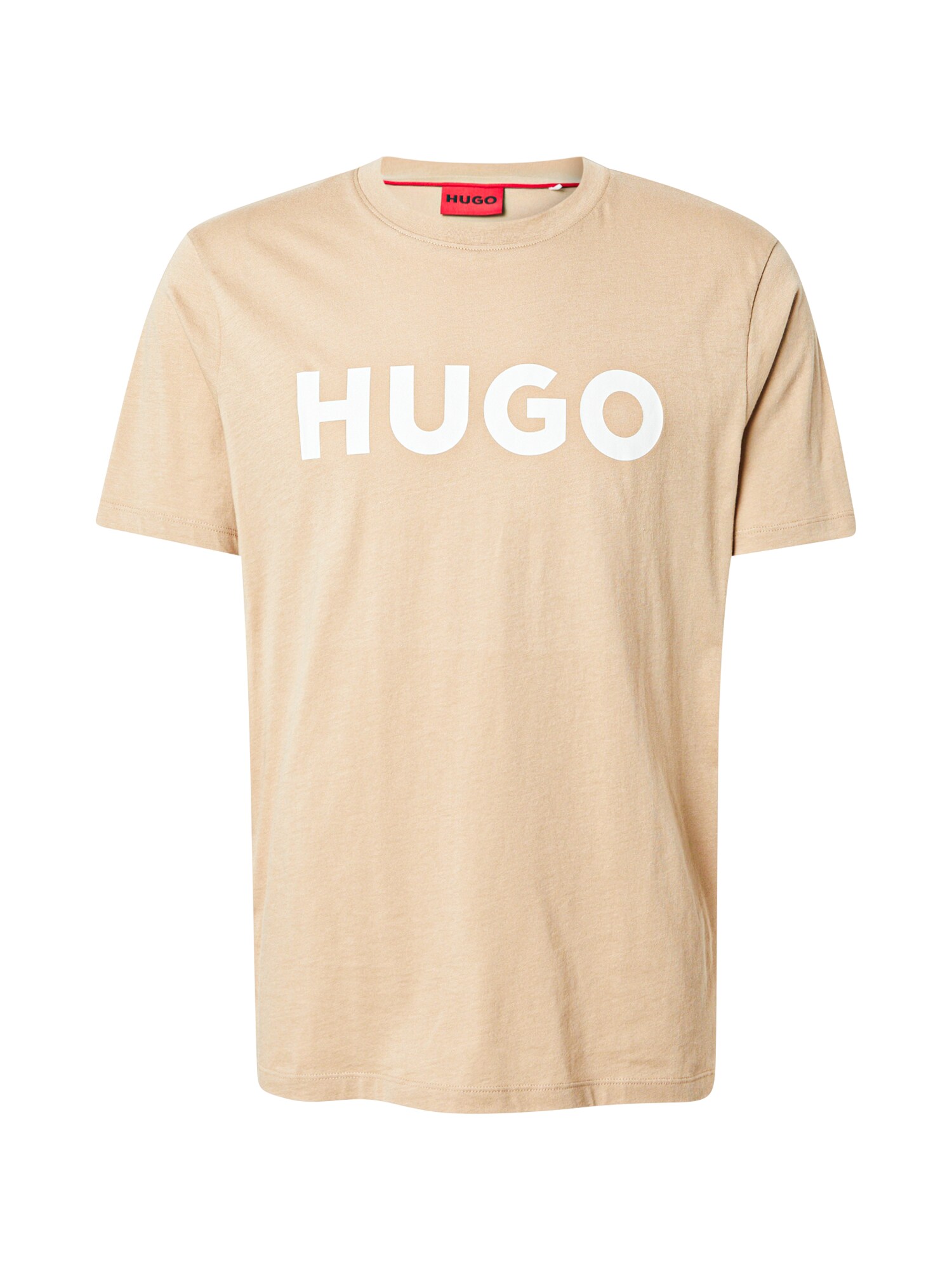 HUGO Tricou Dulivio  bej / alb murdar