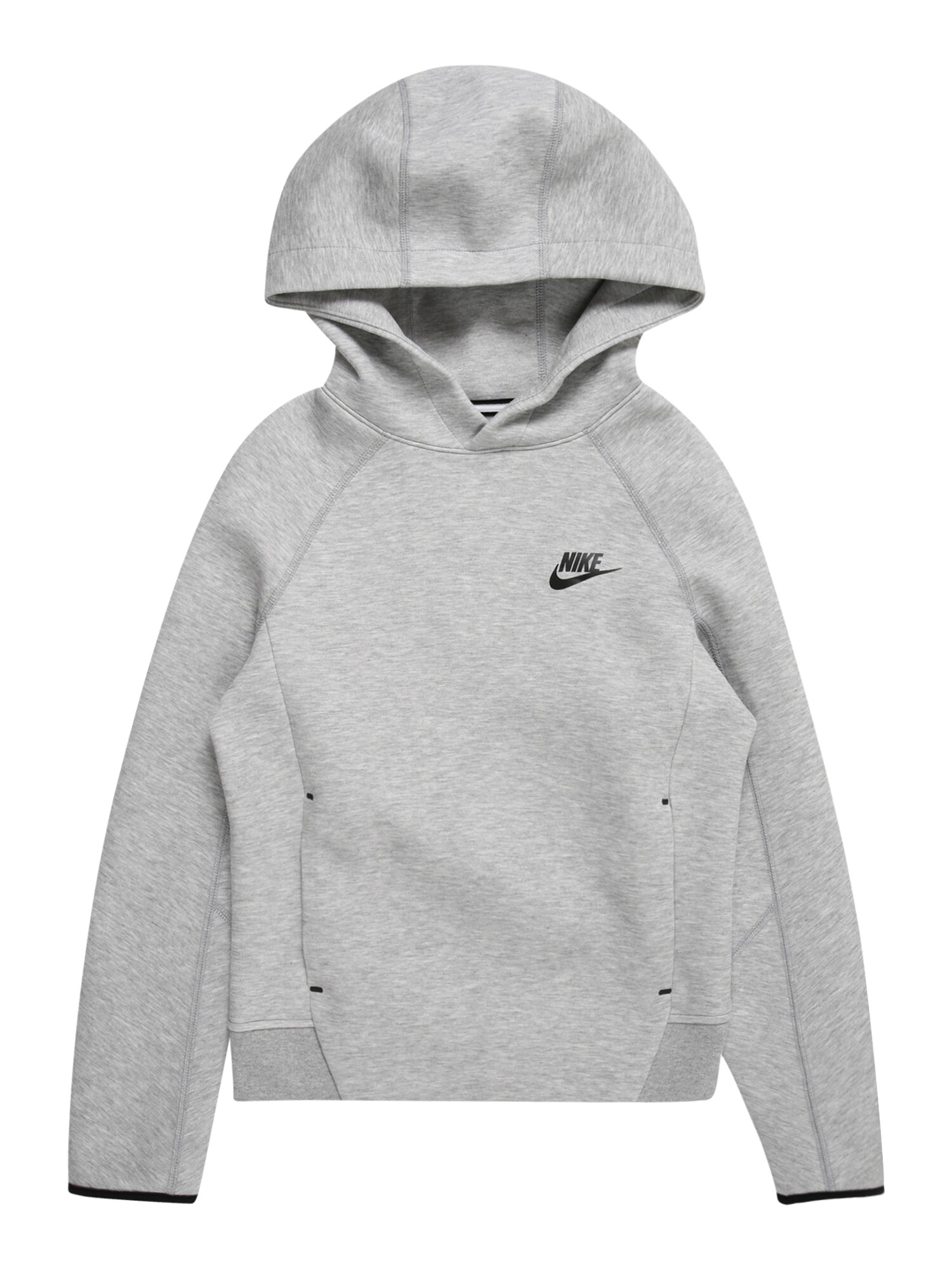 Nike Sportswear Mikina 'TECH FLEECE'  sivá melírovaná / čierna