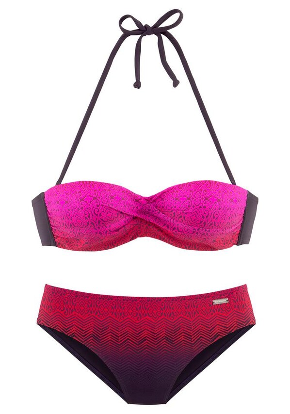 LASCANA, Bikini 'Iris', rózsaszín & piros, 4 kép a 4 közül