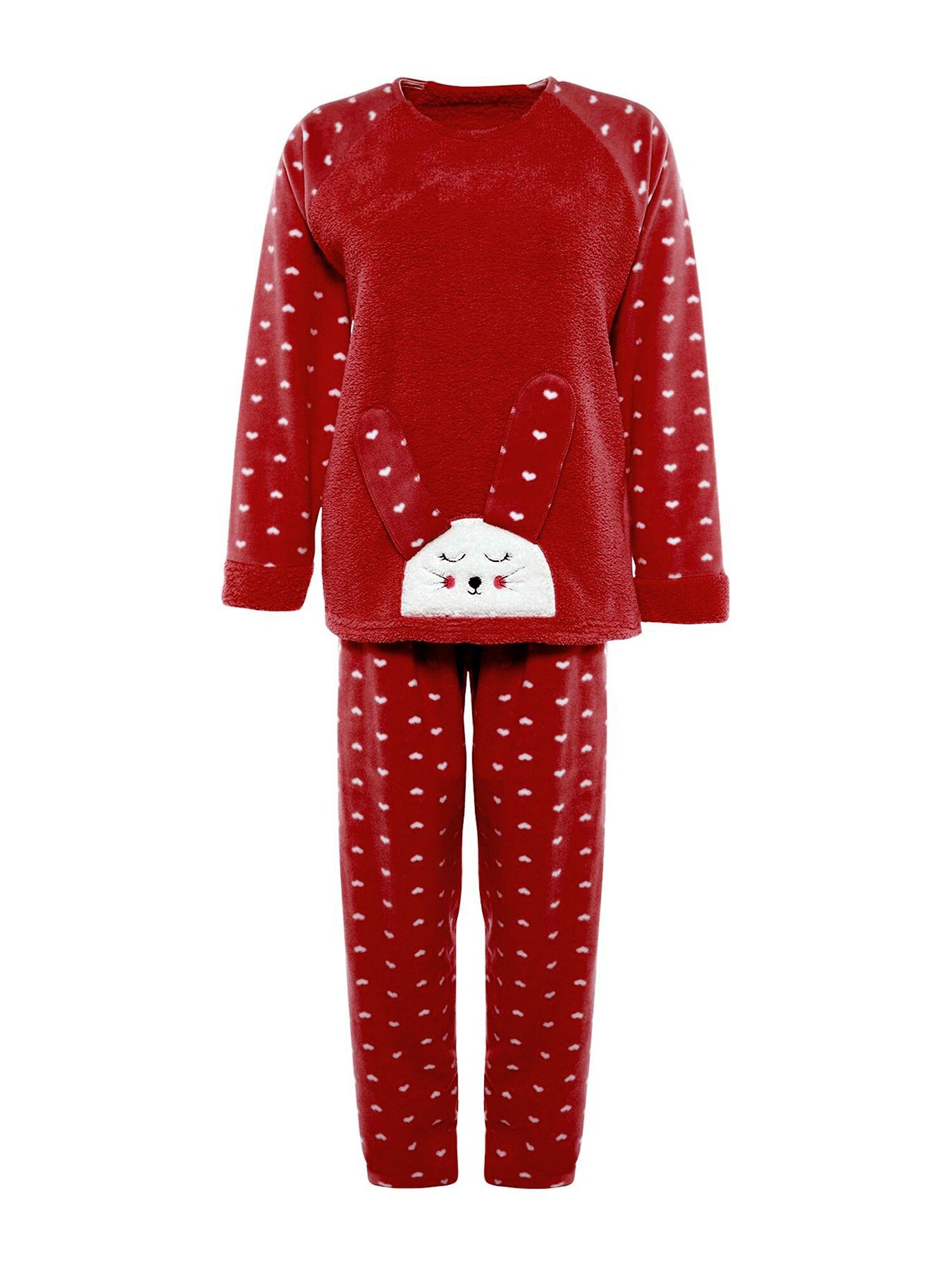 Trendyol Curve Pijama  roşu închis / negru / alb