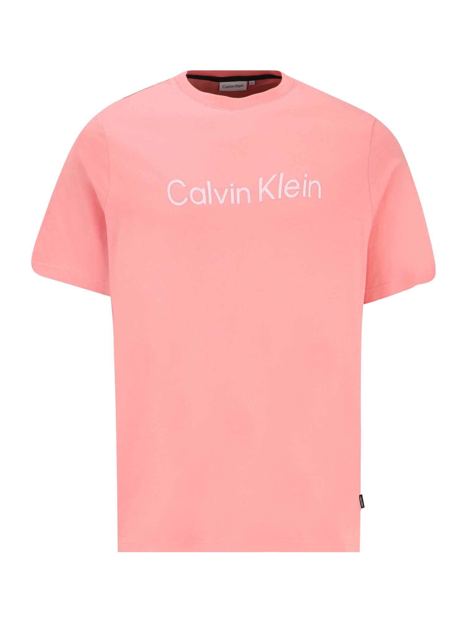 Calvin Klein Big & Tall Marškinėliai balta / ryškiai rožinė spalva