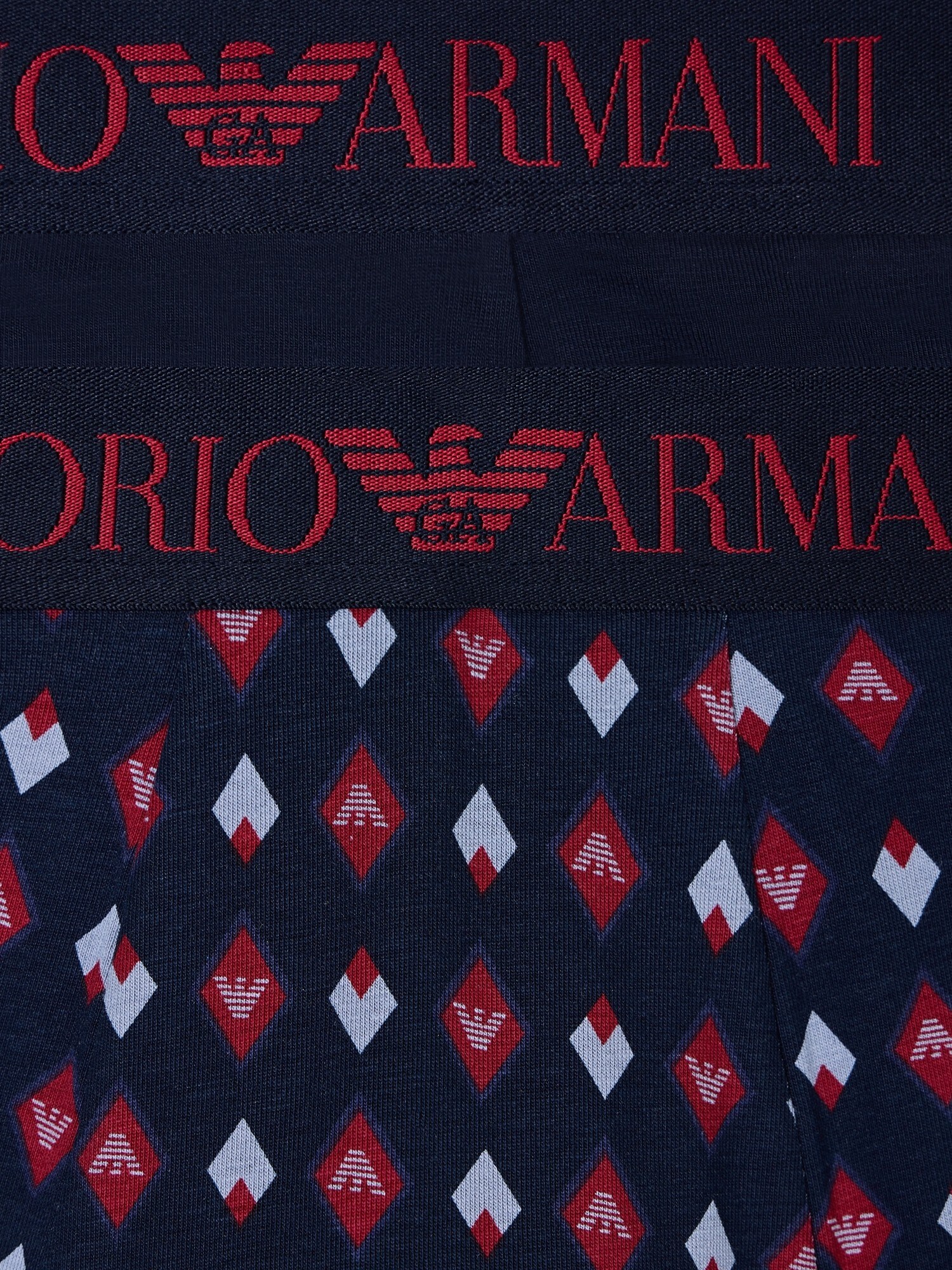 Emporio Armani Calzoncillo boxer  navy / azul claro / rojo oscuro – imagen 4